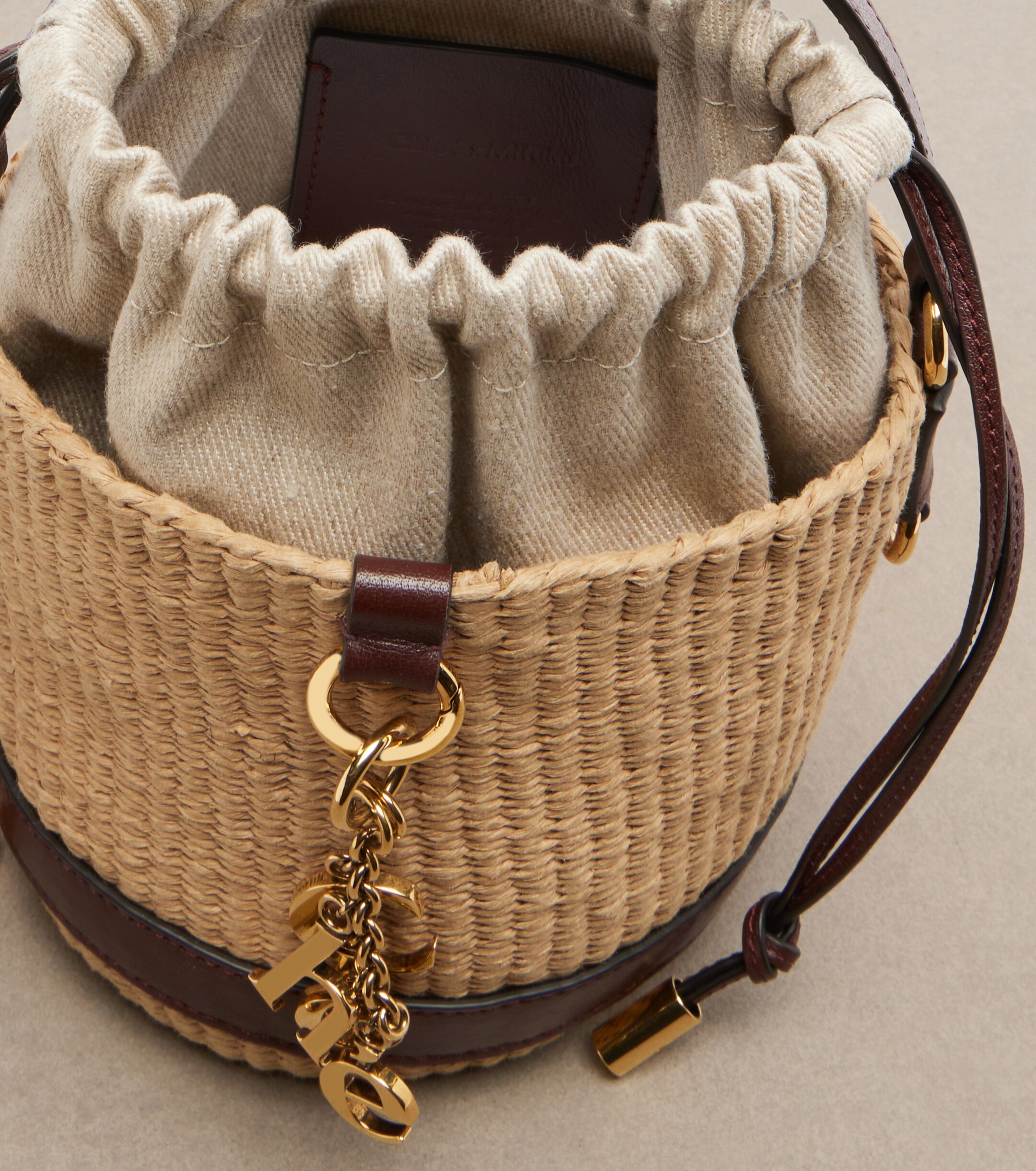 Chloé Small leather-trimmed basket bag