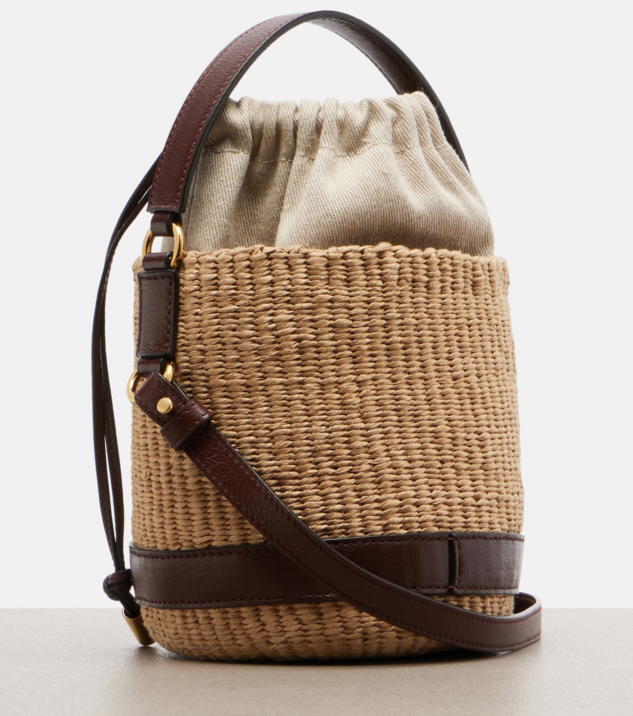 Chloé Small leather-trimmed basket bag