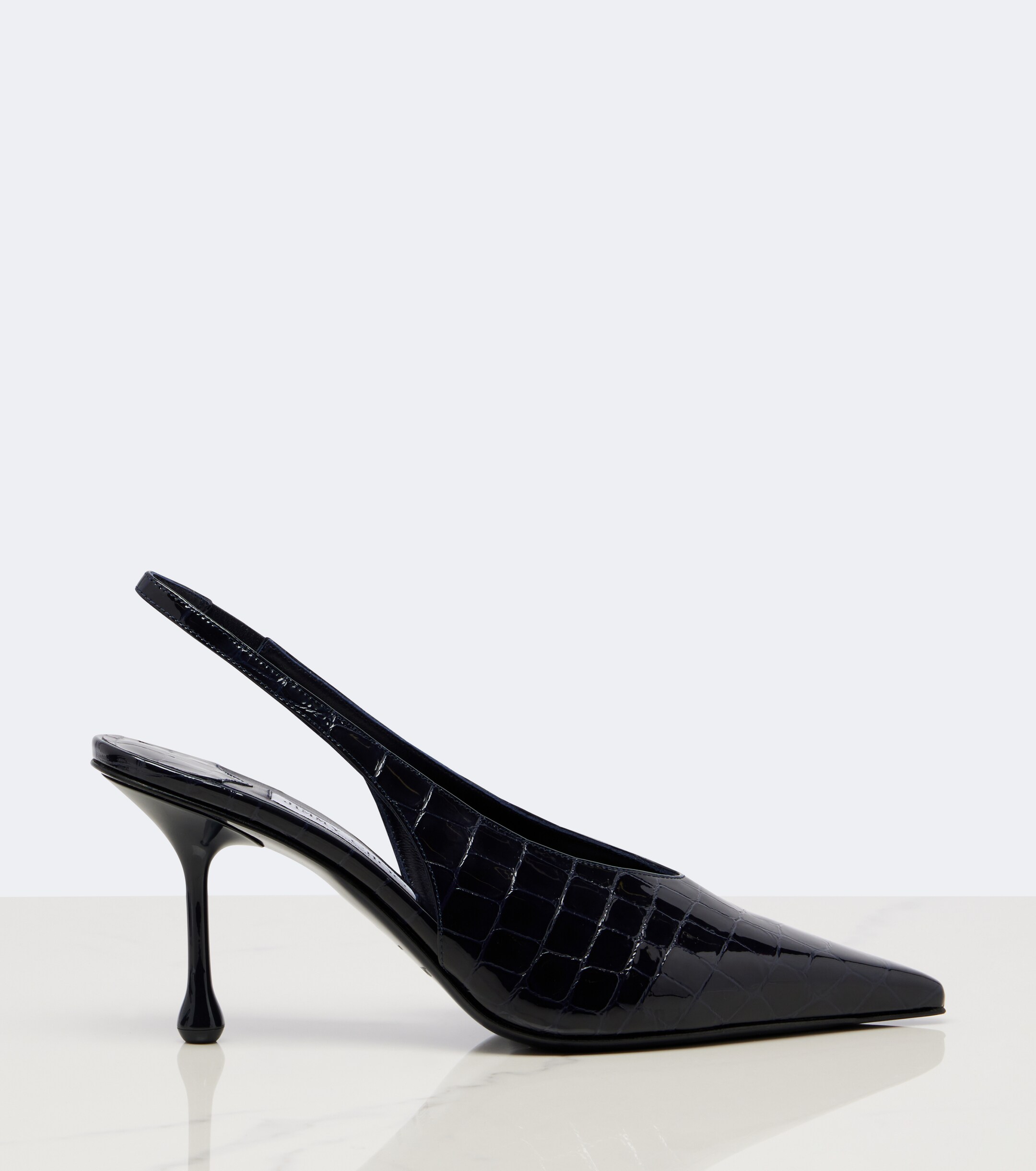 JIMMY CHOO Jimmy Choo Isa croc-effect leather slingback pumps