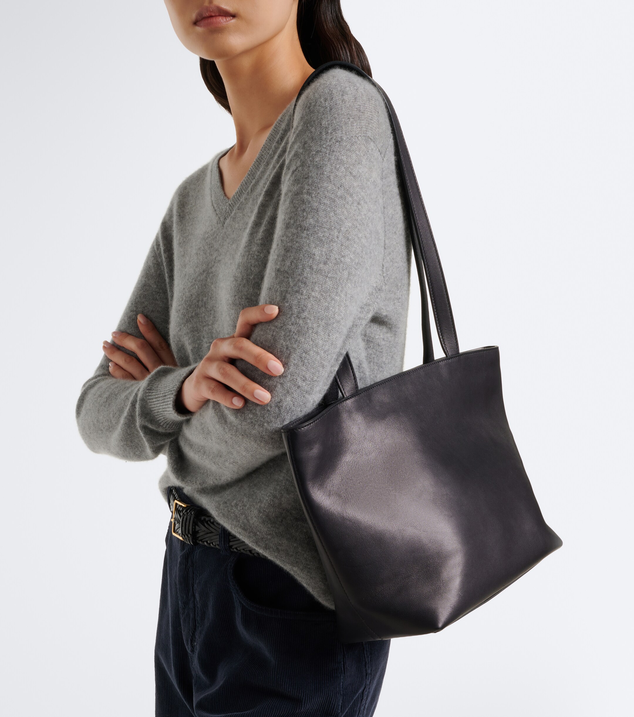 The Row Parker Medium leather tote bag
