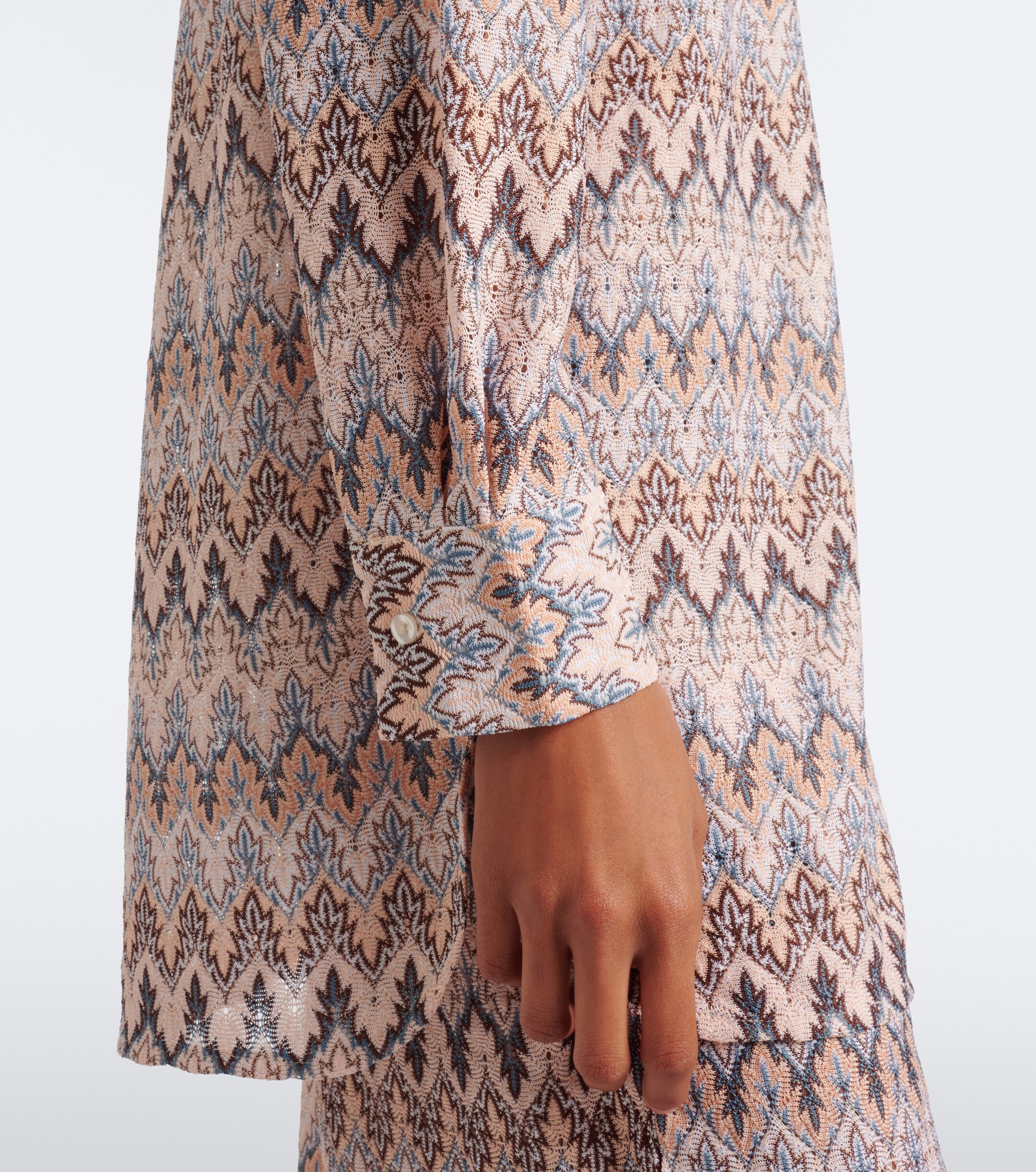 Melissa Odabash Melissa Odabash Daria chevron knitted shirt