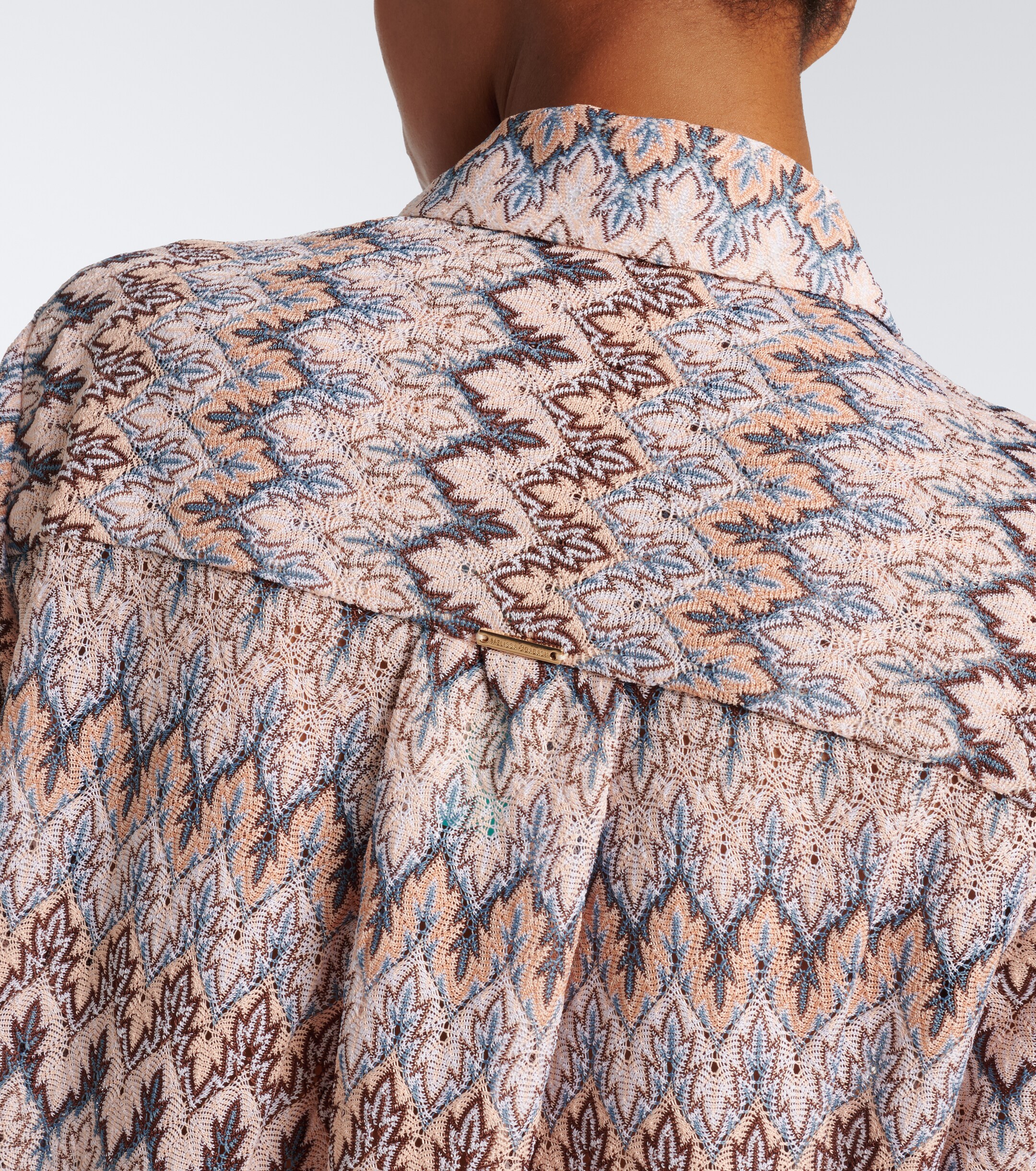 Melissa Odabash Melissa Odabash Daria chevron knitted shirt