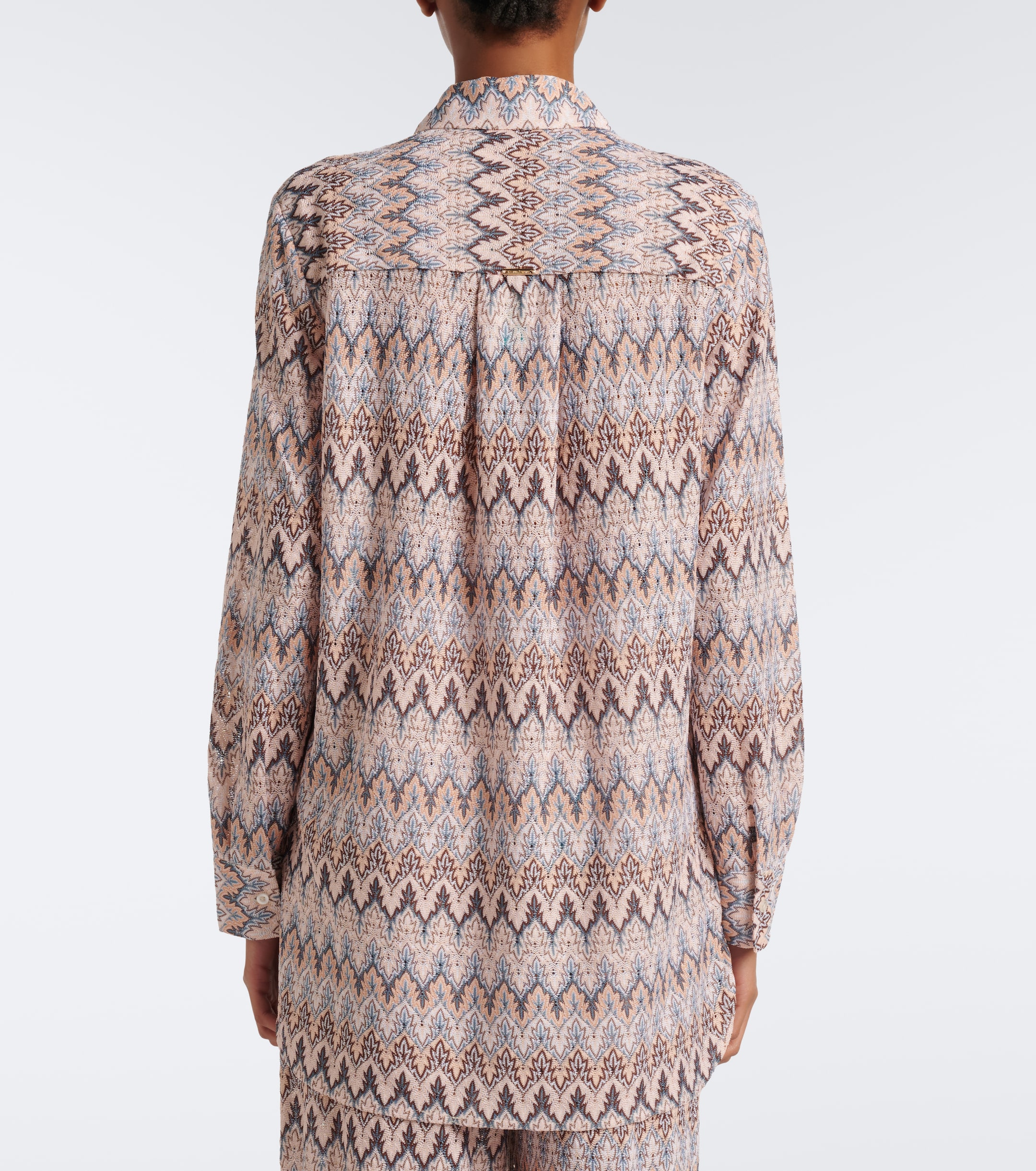 Melissa Odabash Melissa Odabash Daria chevron knitted shirt