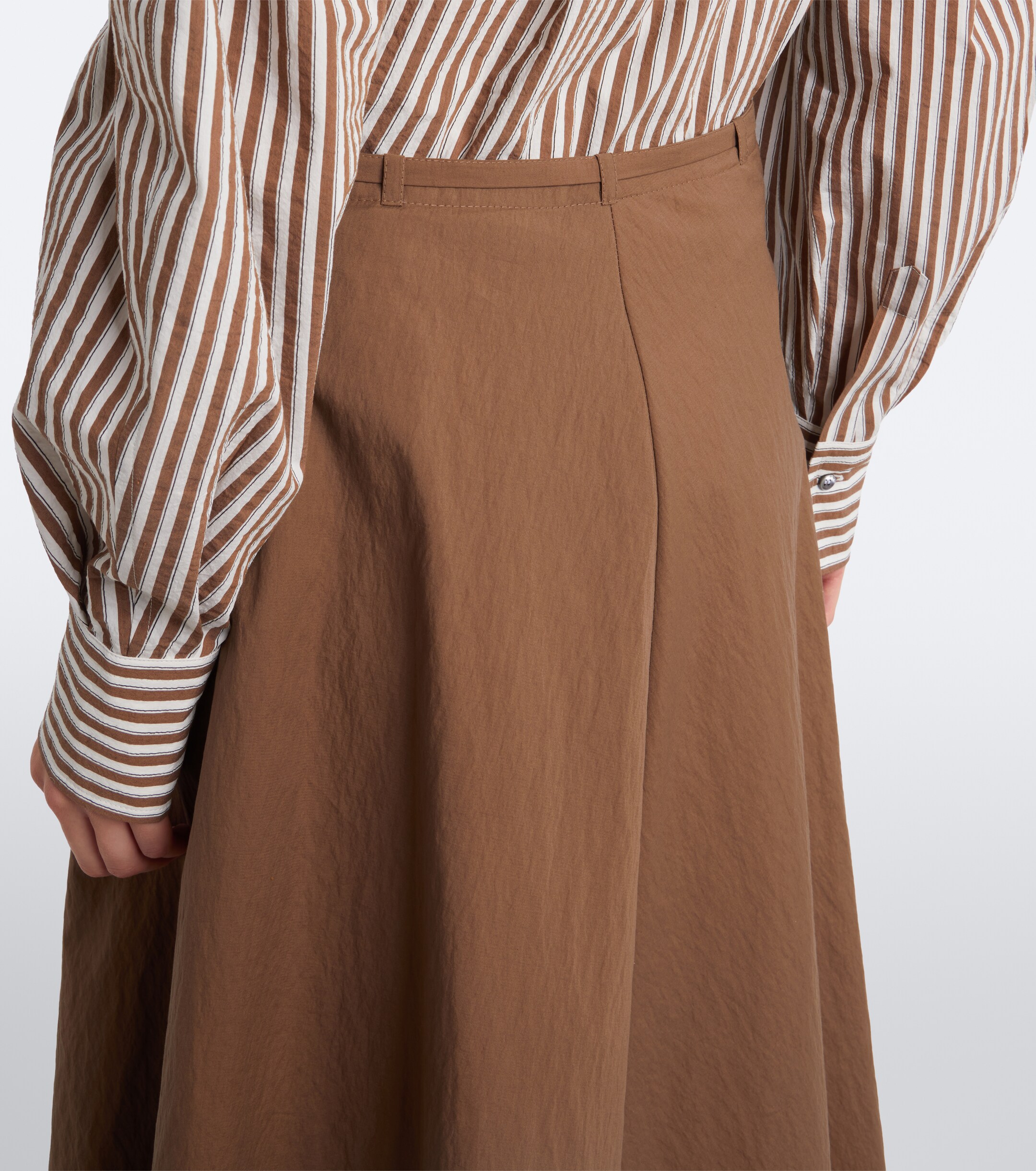 Brunello Cucinelli Brunello Cucinelli Draped cotton-blend wrap skirt