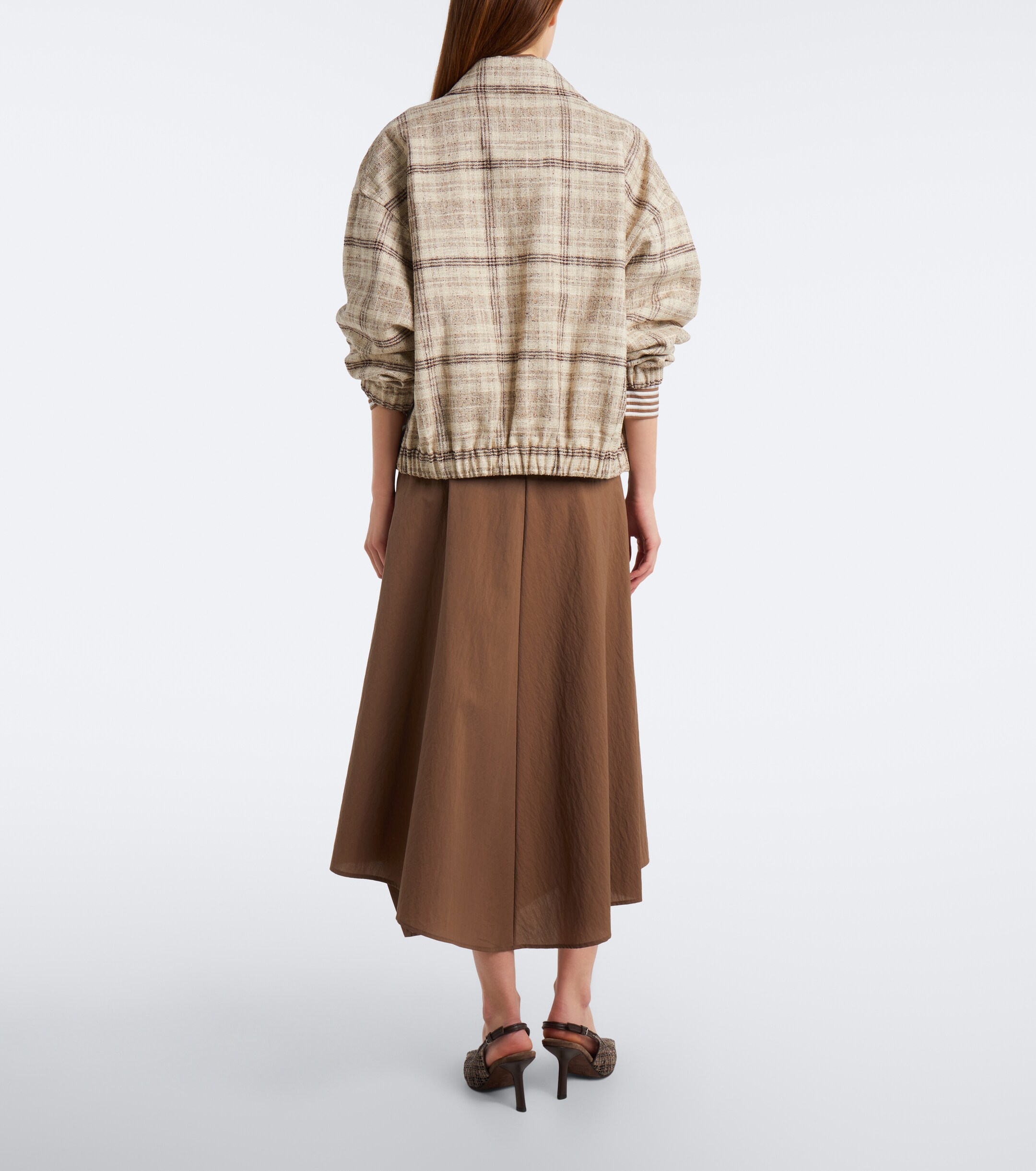 Brunello Cucinelli Brunello Cucinelli Draped cotton-blend wrap skirt