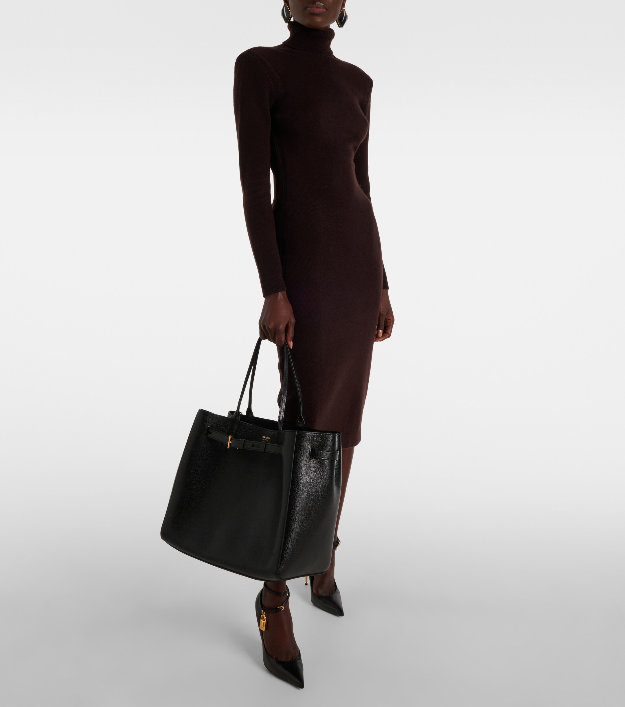 Tom Ford Tara Large grained leather tote bag