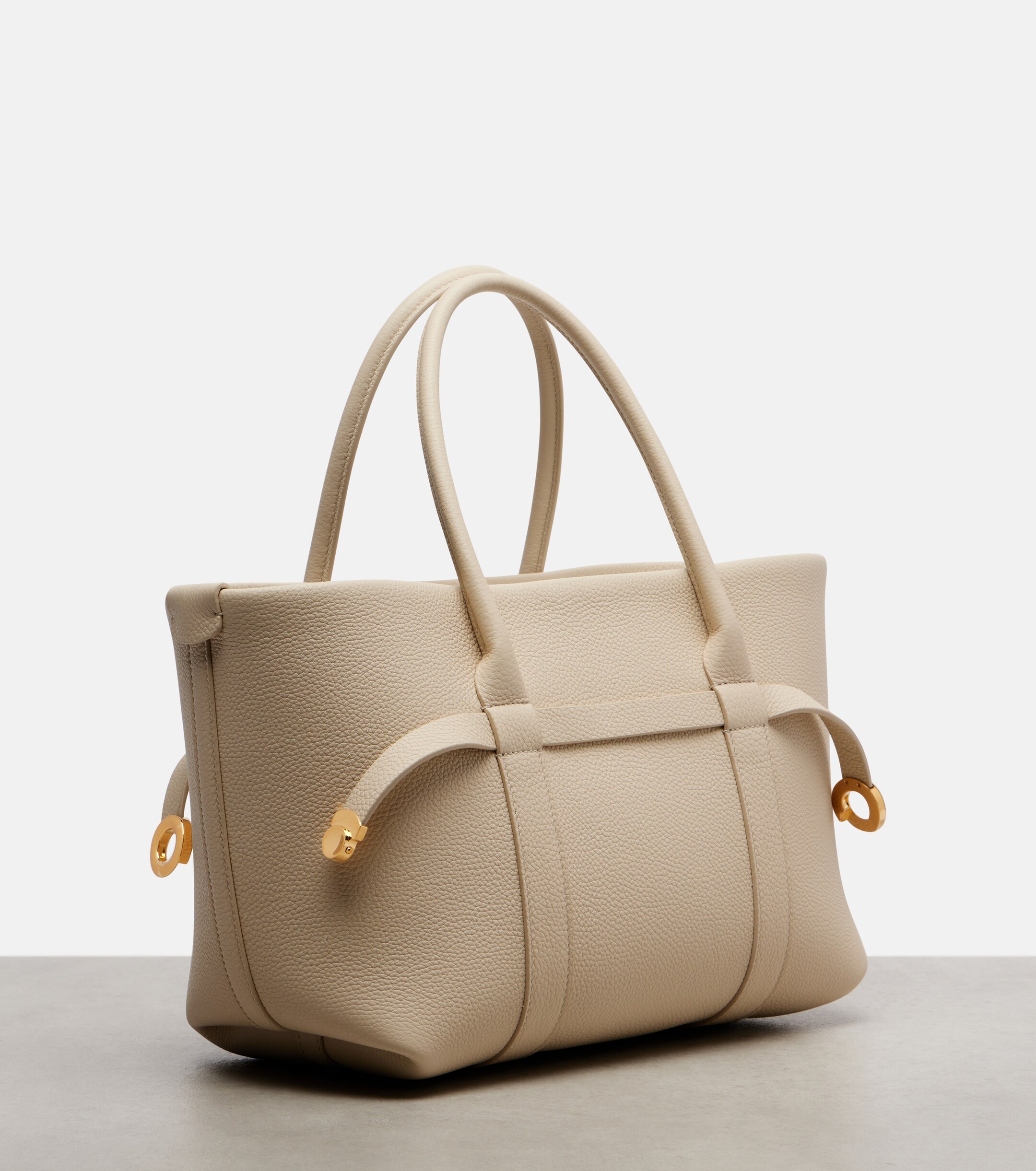 Loro Piana Ghiera Small leather shopper