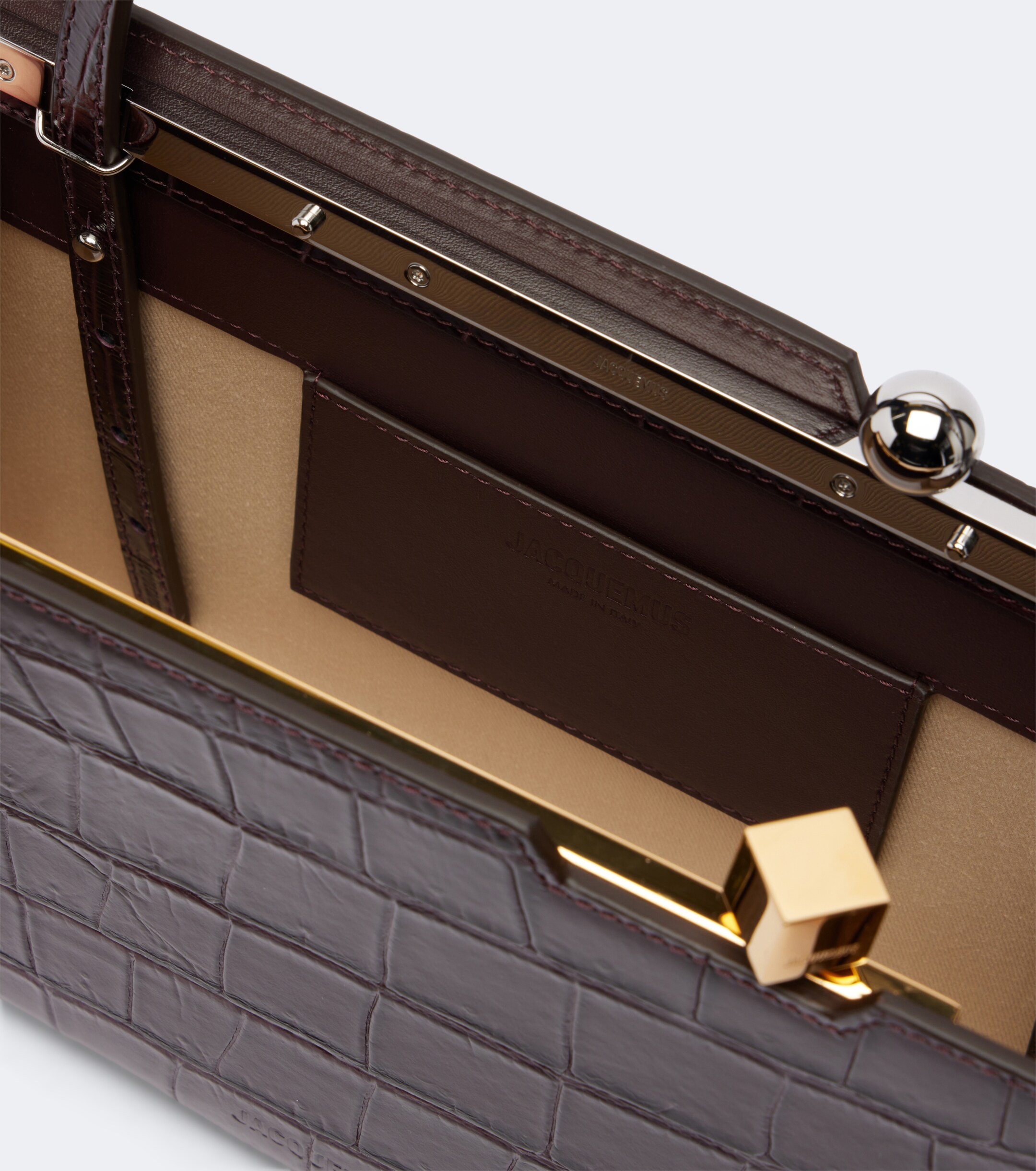 Jacquemus Jacquemus Salon croc-effect leather shoulder bag