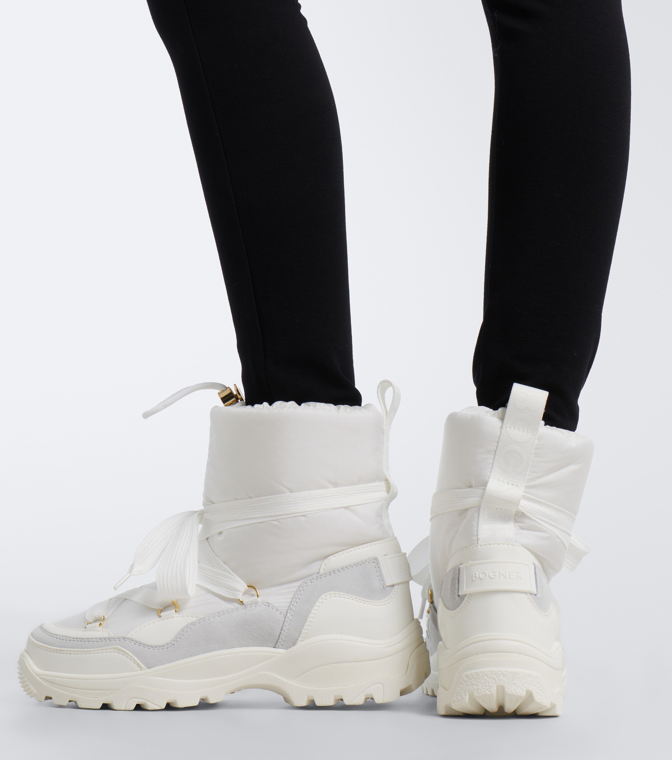 BOGNER Bogner Alta Badia suede-trimmed snow boots