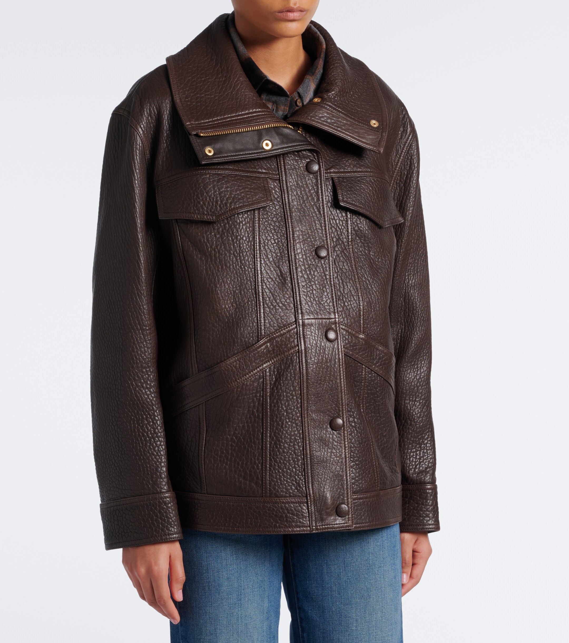 Veronica Beard Veronica Beard Silversmith leather jacket