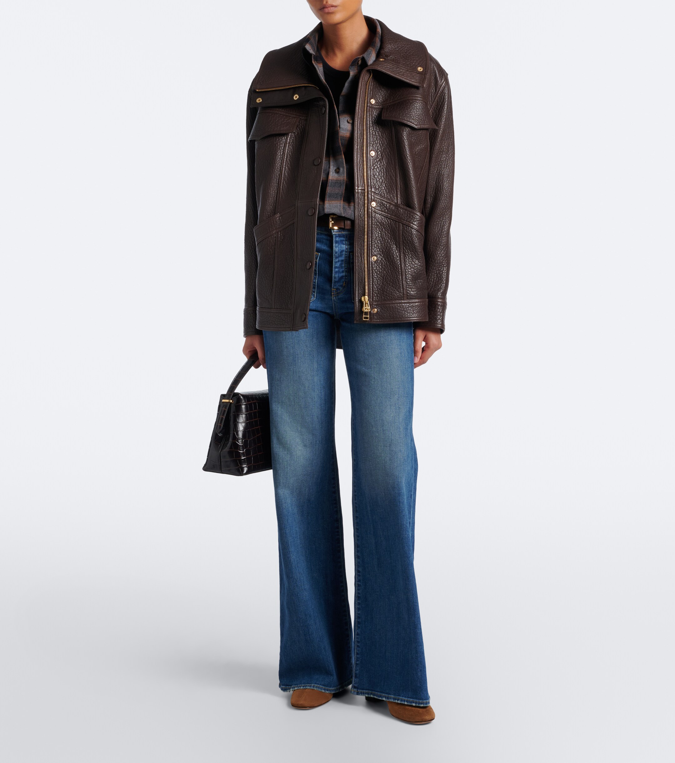 Veronica Beard Veronica Beard Silversmith leather jacket