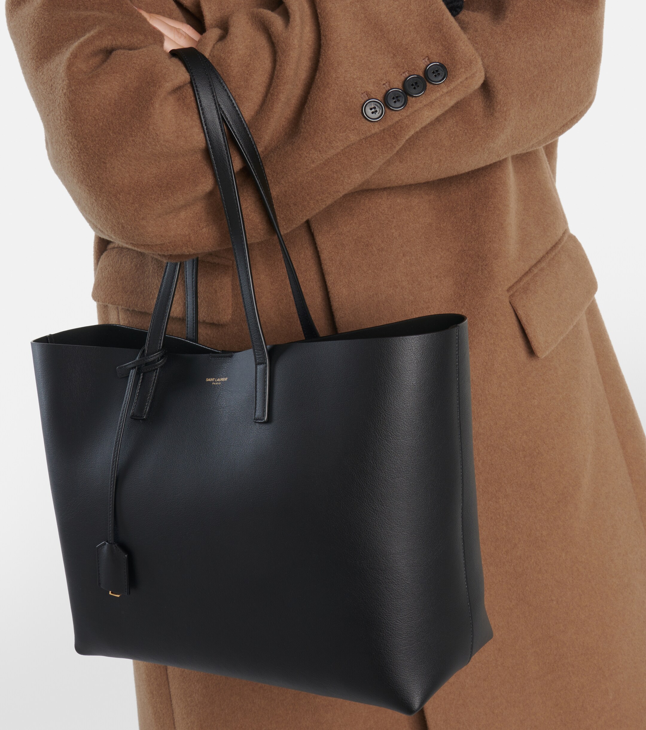 Saint Laurent Shopping E/W leather tote bag