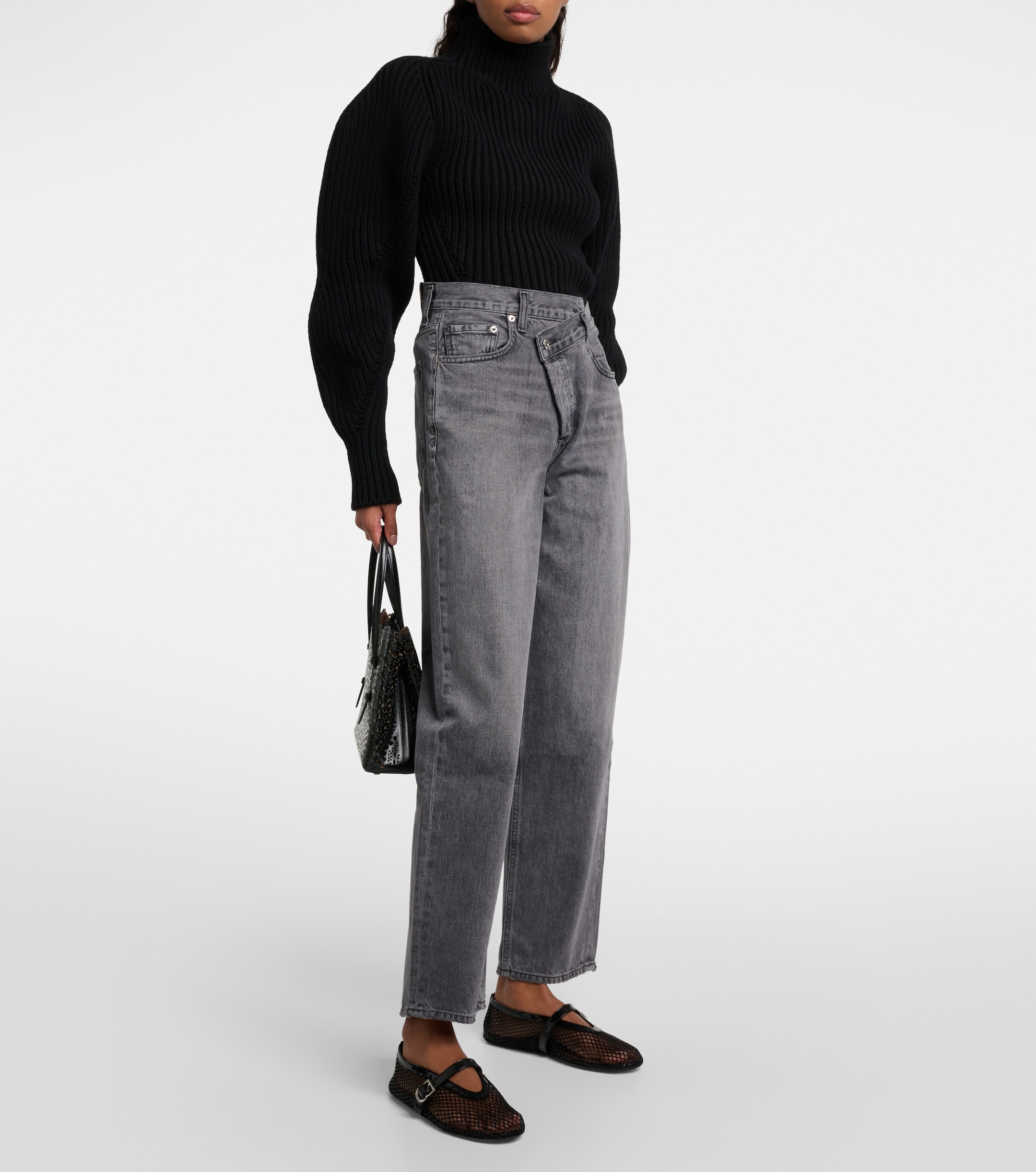 Agolde Criss Cross high-rise straight jeans