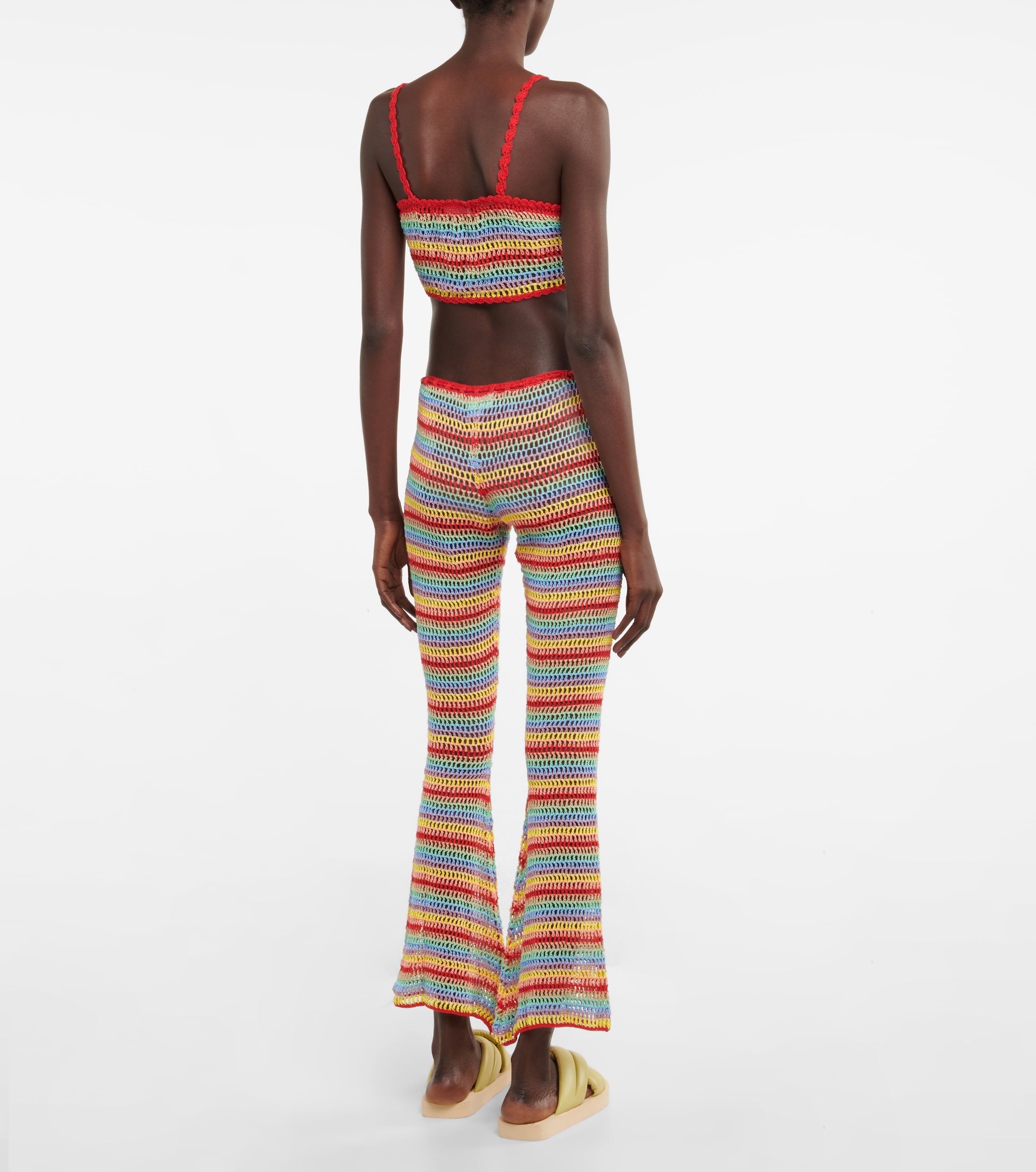 Anna Kosturova Anna Kosturova Striped crochet crop top