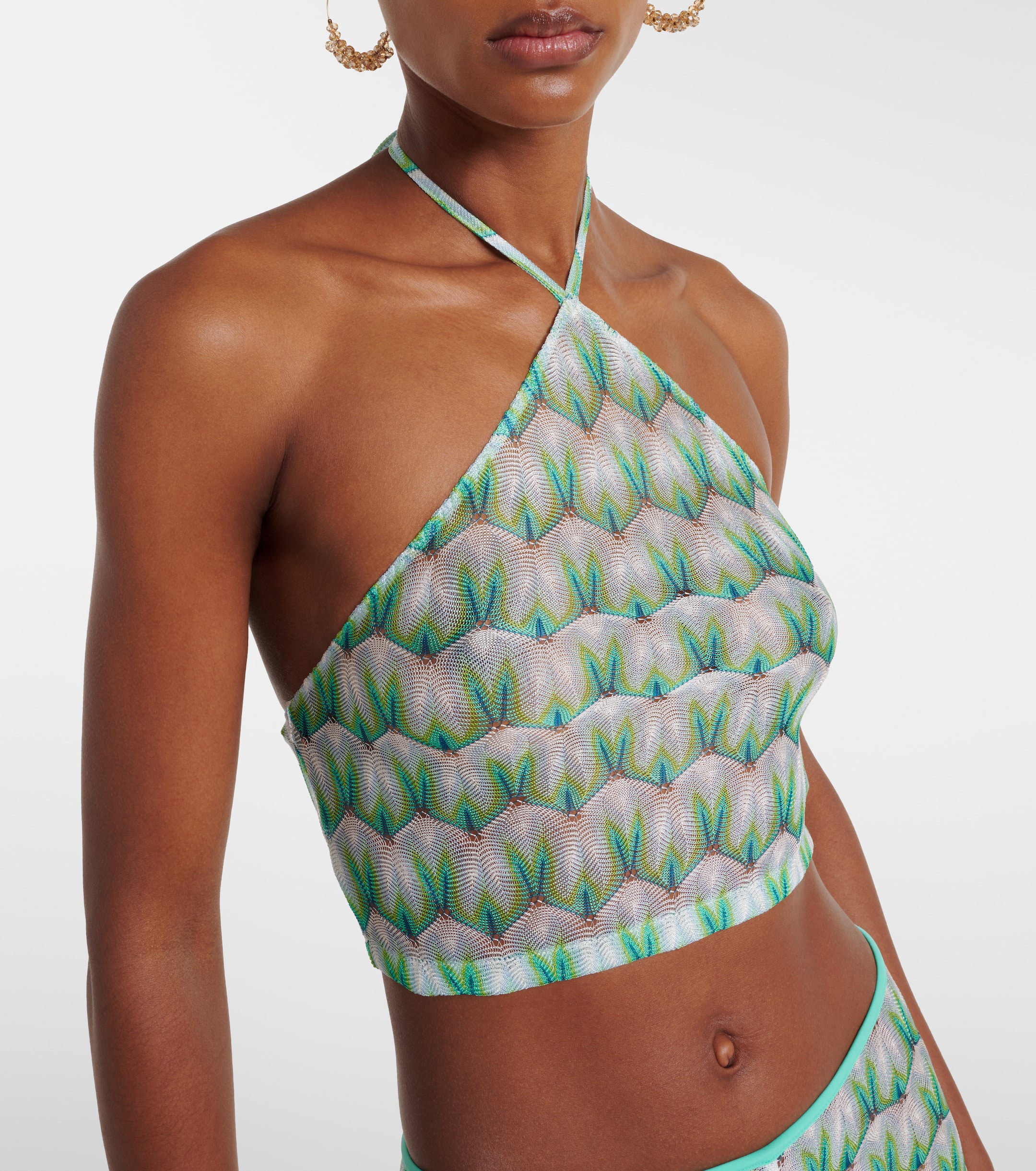 Missoni - Halterneck crop top | Plush