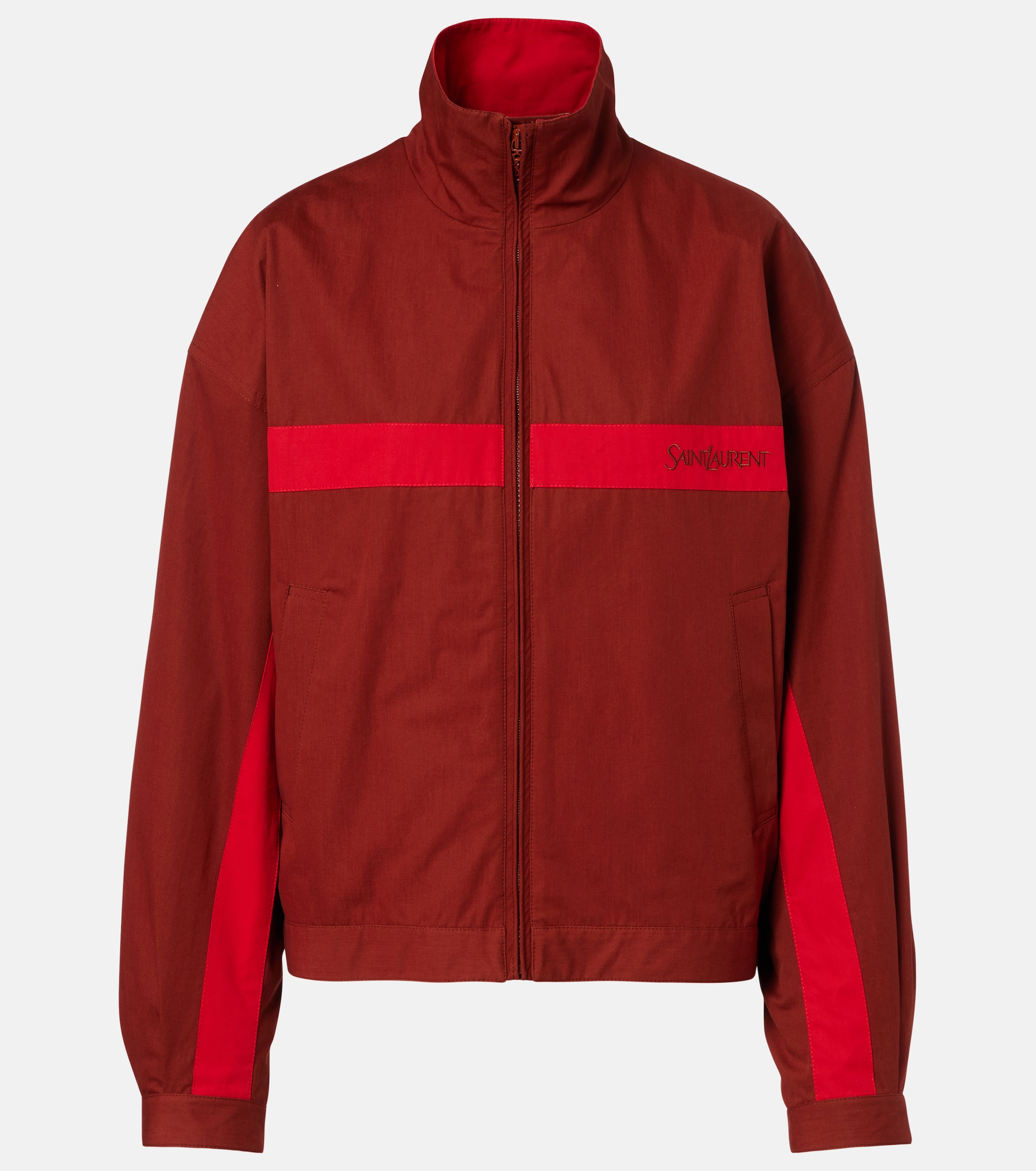 Saint Laurent Logo cotton canvas blouson jacket