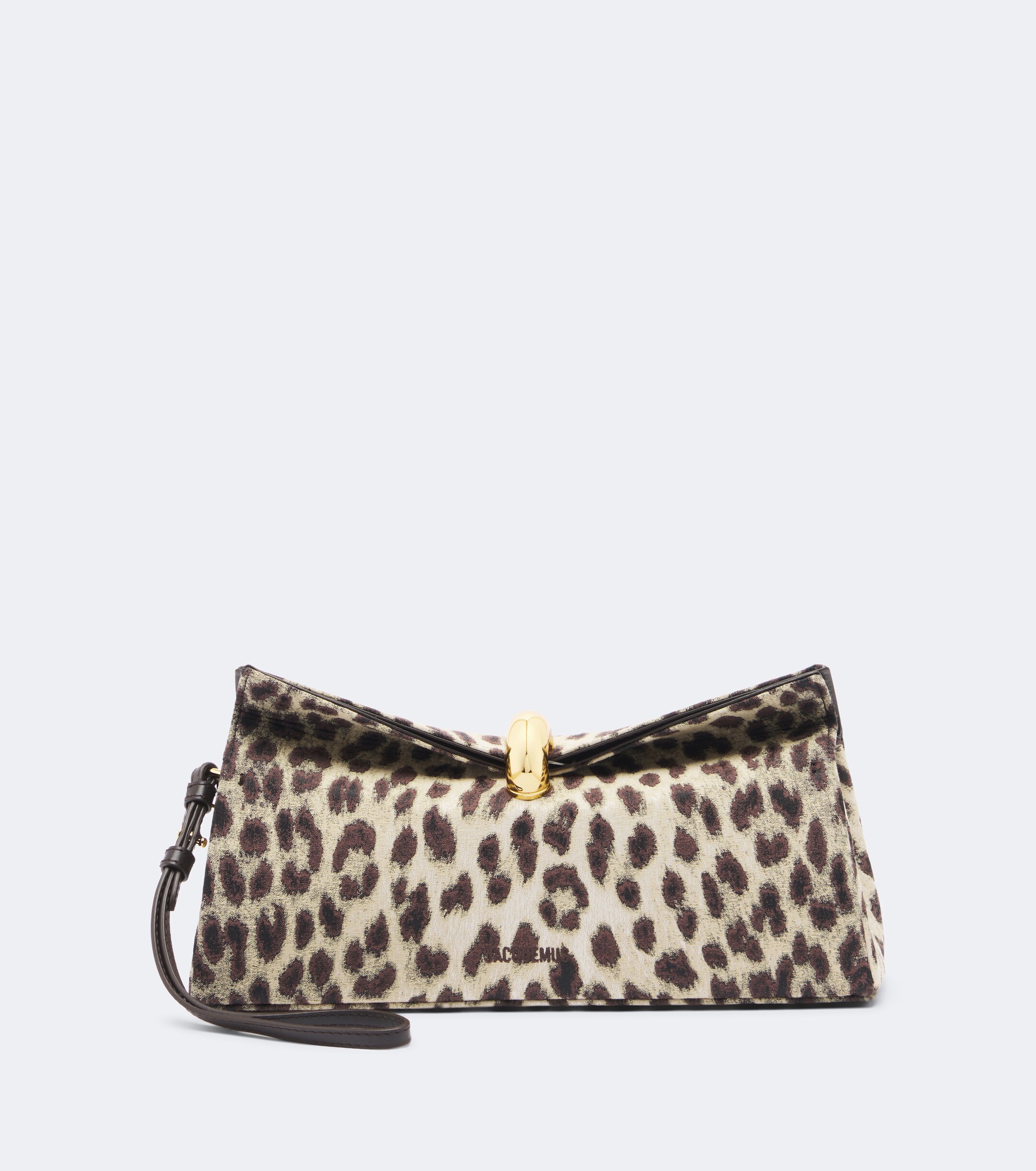Jacquemus Jacquemus Valérie leopard-print canvas clutch