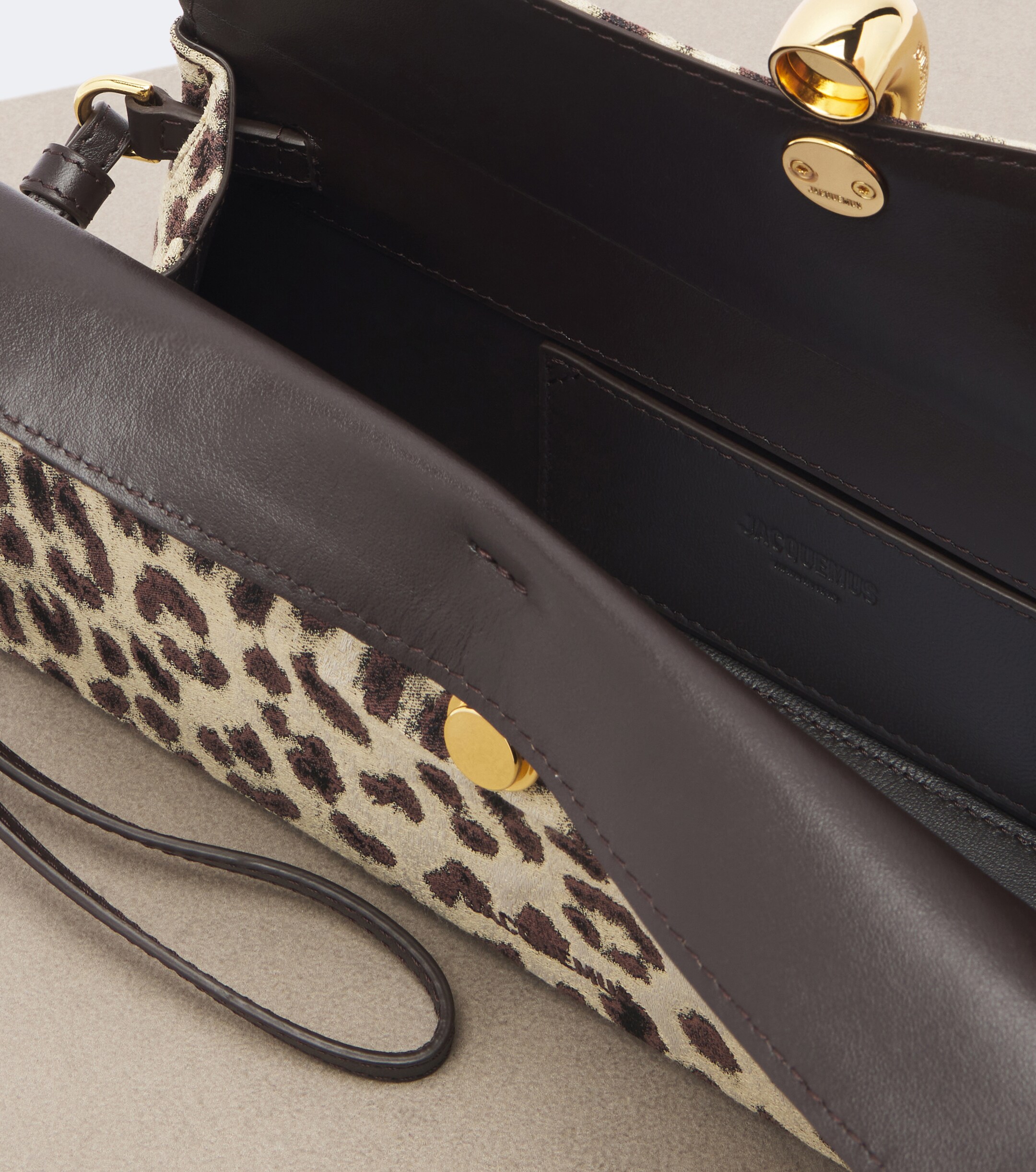 Jacquemus Jacquemus Valérie leopard-print canvas clutch