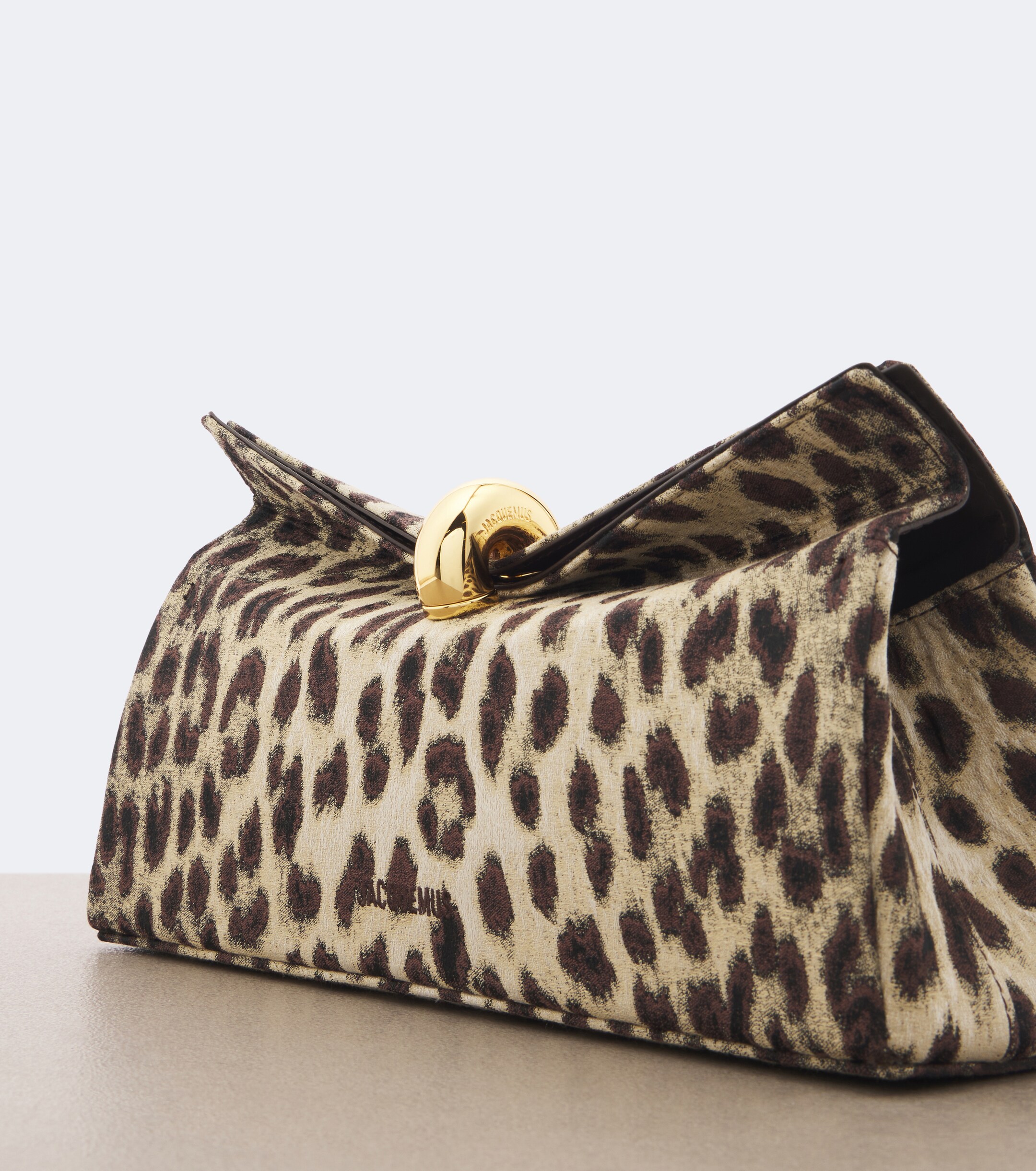 Jacquemus Jacquemus Valérie leopard-print canvas clutch