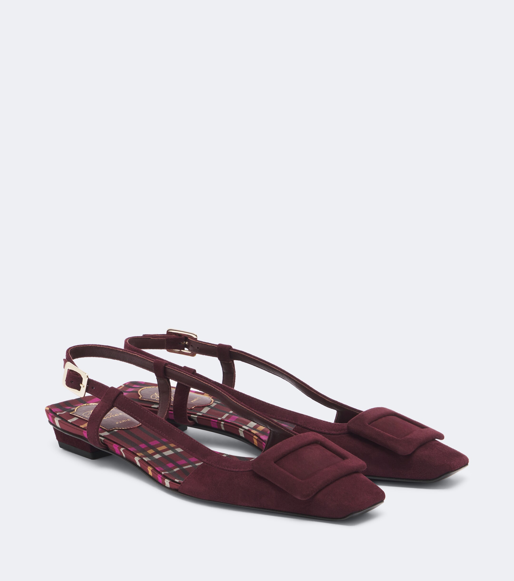 ROGER VIVIER Roger Vivier Belle Vivier suede slingback flats