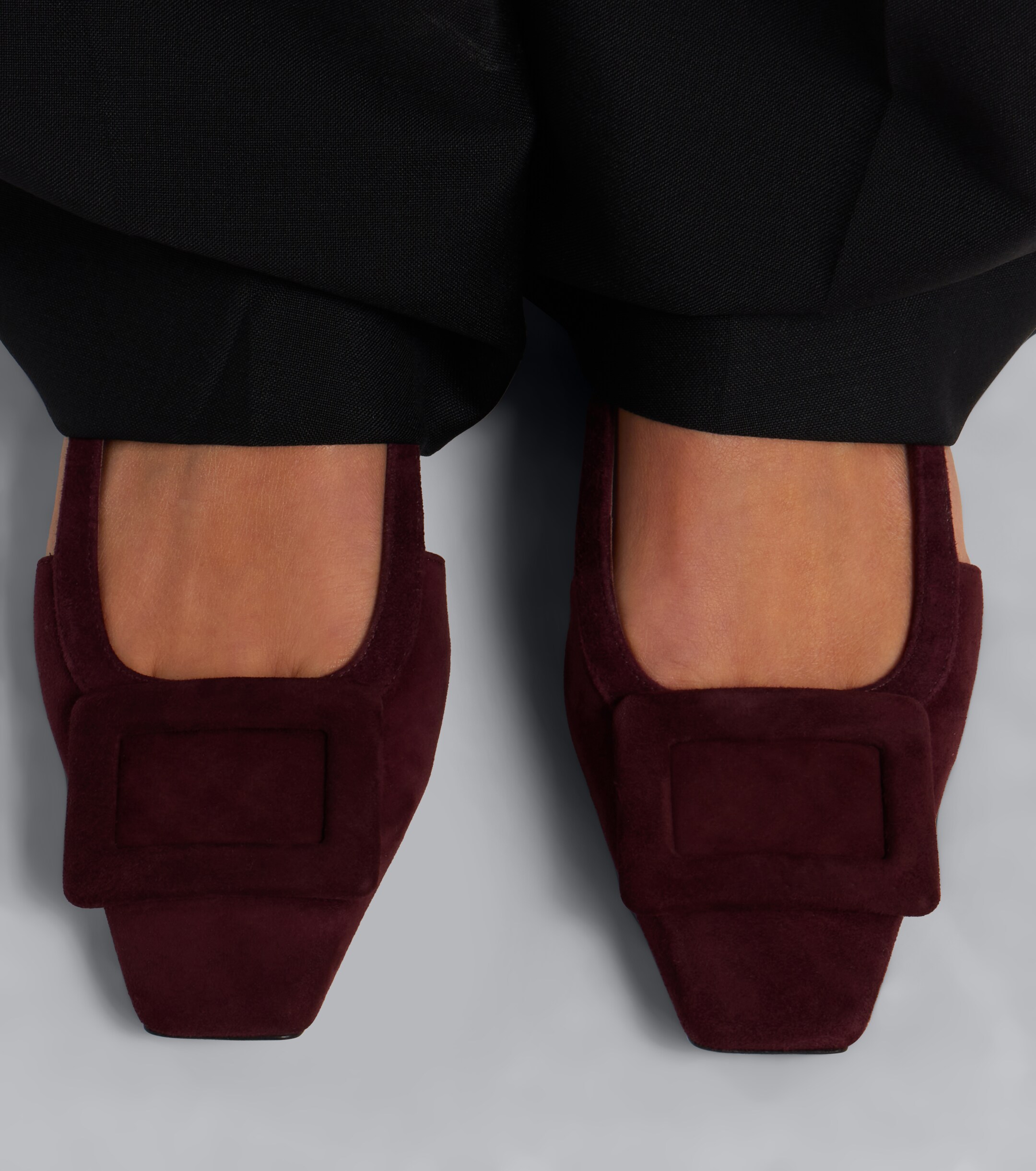 ROGER VIVIER Roger Vivier Belle Vivier suede slingback flats