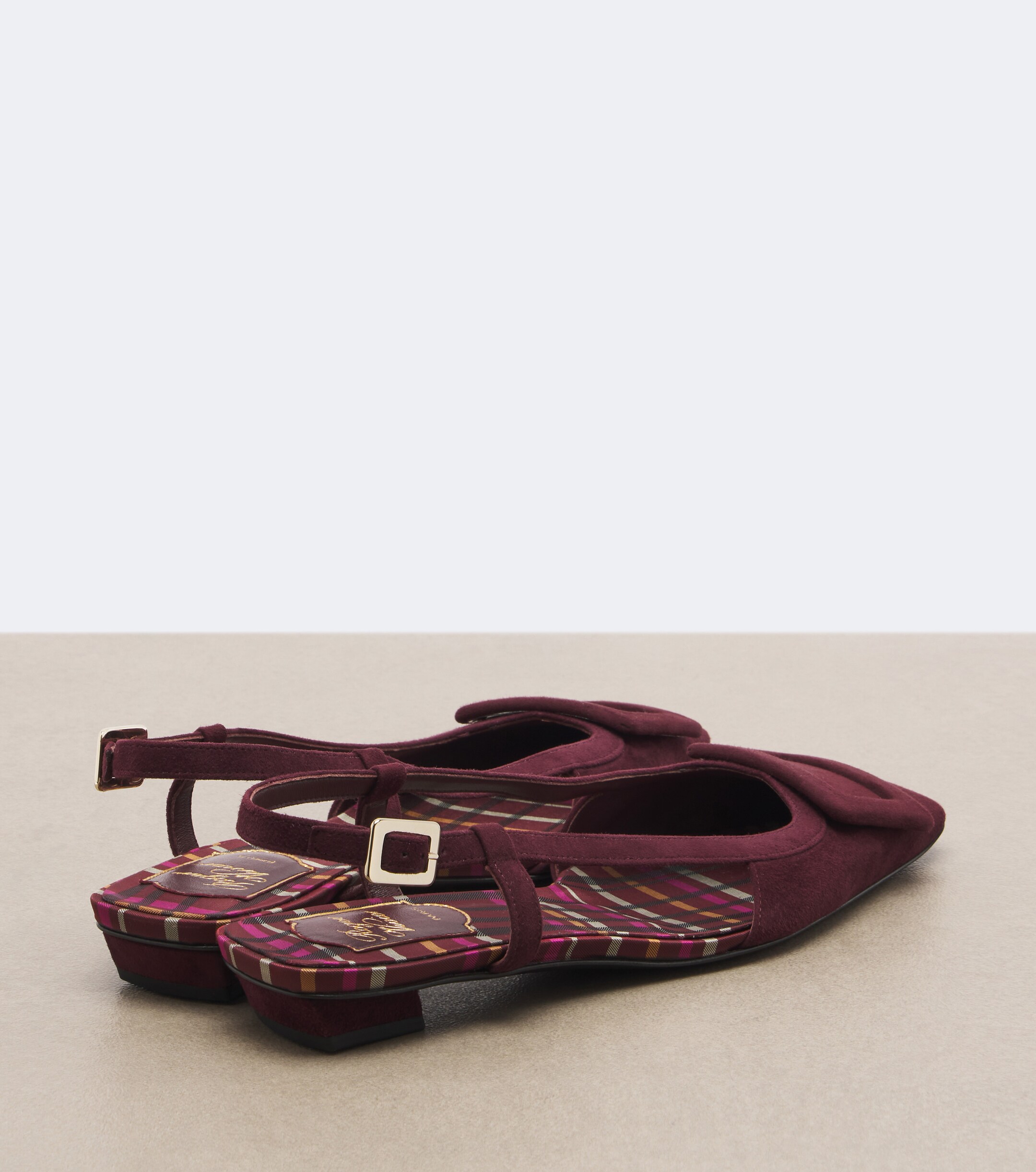 ROGER VIVIER Roger Vivier Belle Vivier suede slingback flats