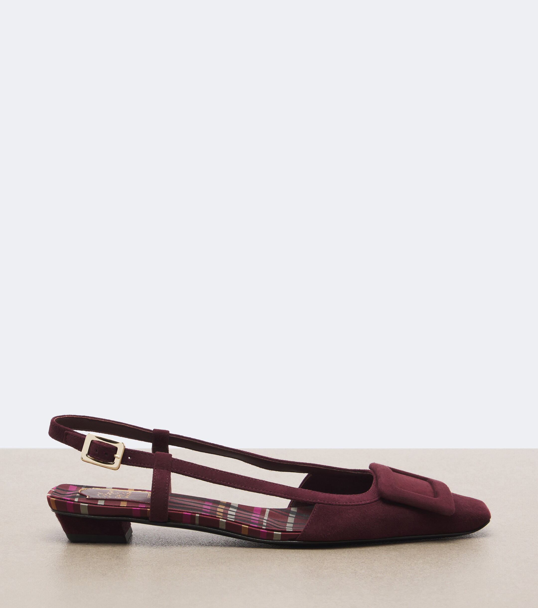 ROGER VIVIER Roger Vivier Belle Vivier suede slingback flats