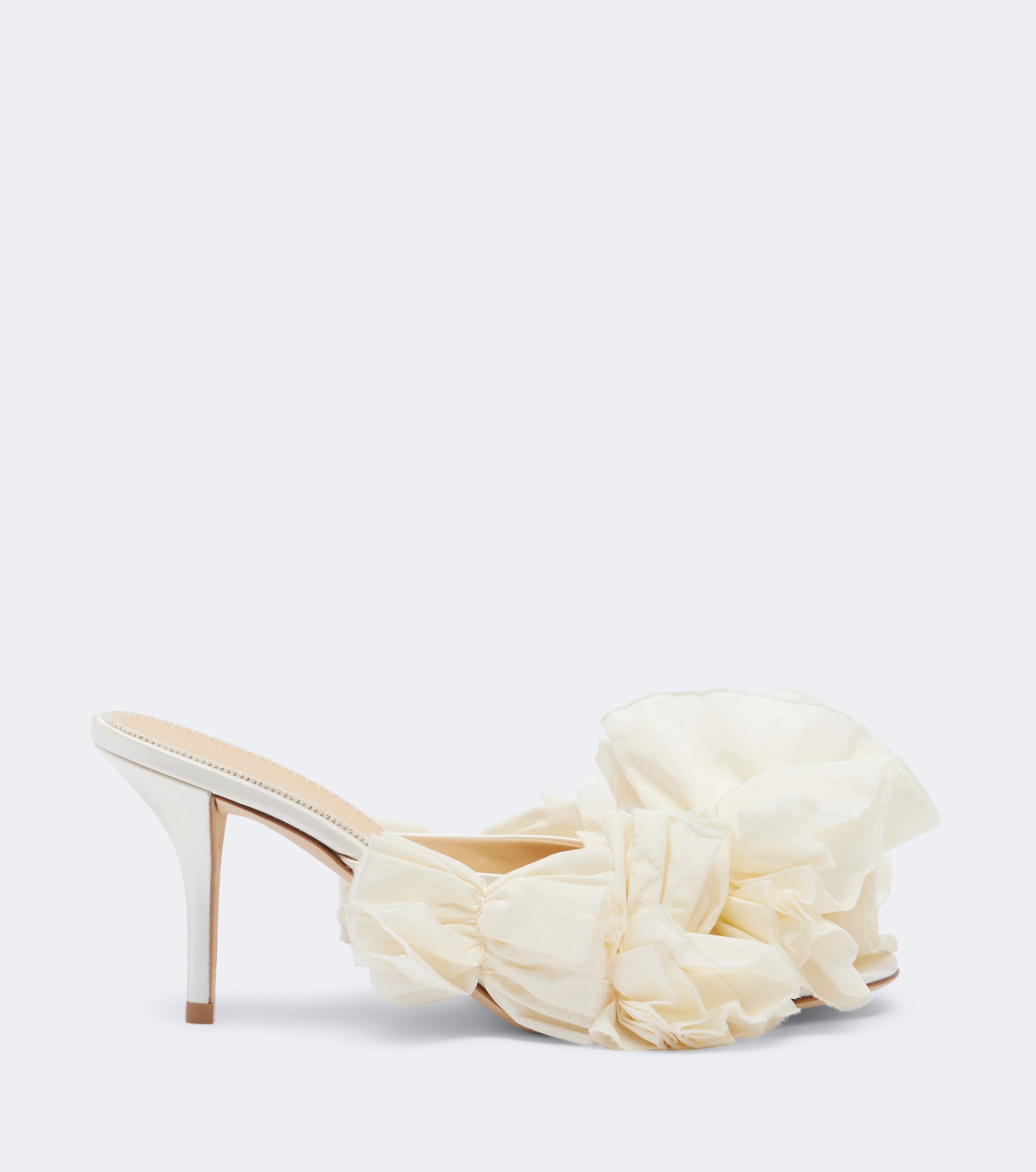 Magda Butrym Magda Butrym Floral-appliqué satin mules
