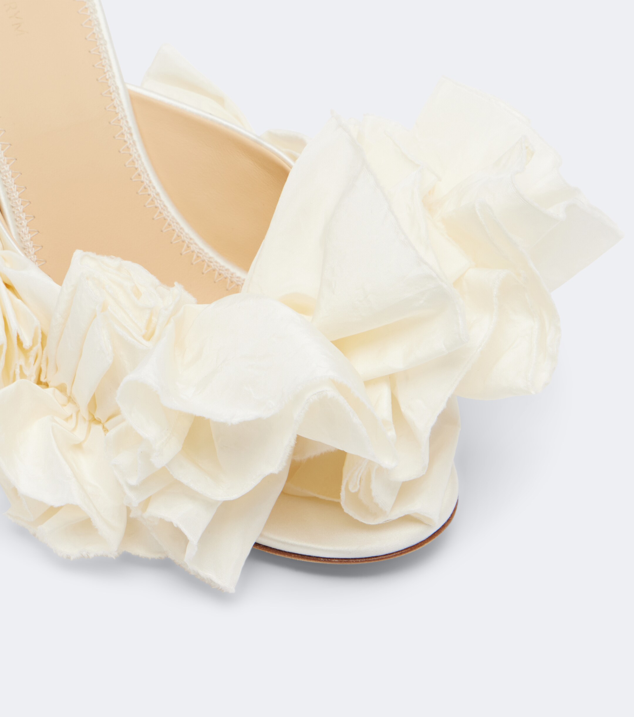Magda Butrym Magda Butrym Floral-appliqué satin mules