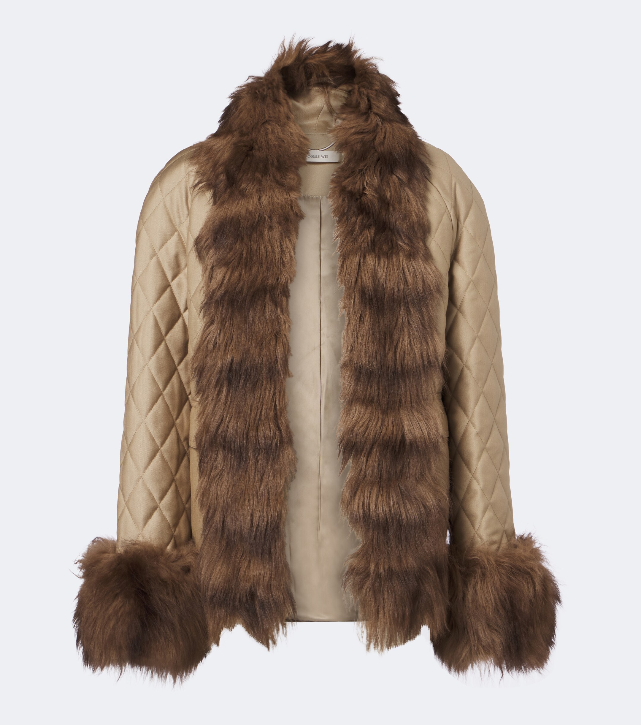 Jacques Wei Jacques Wei Quilted shearling-trimmed coat