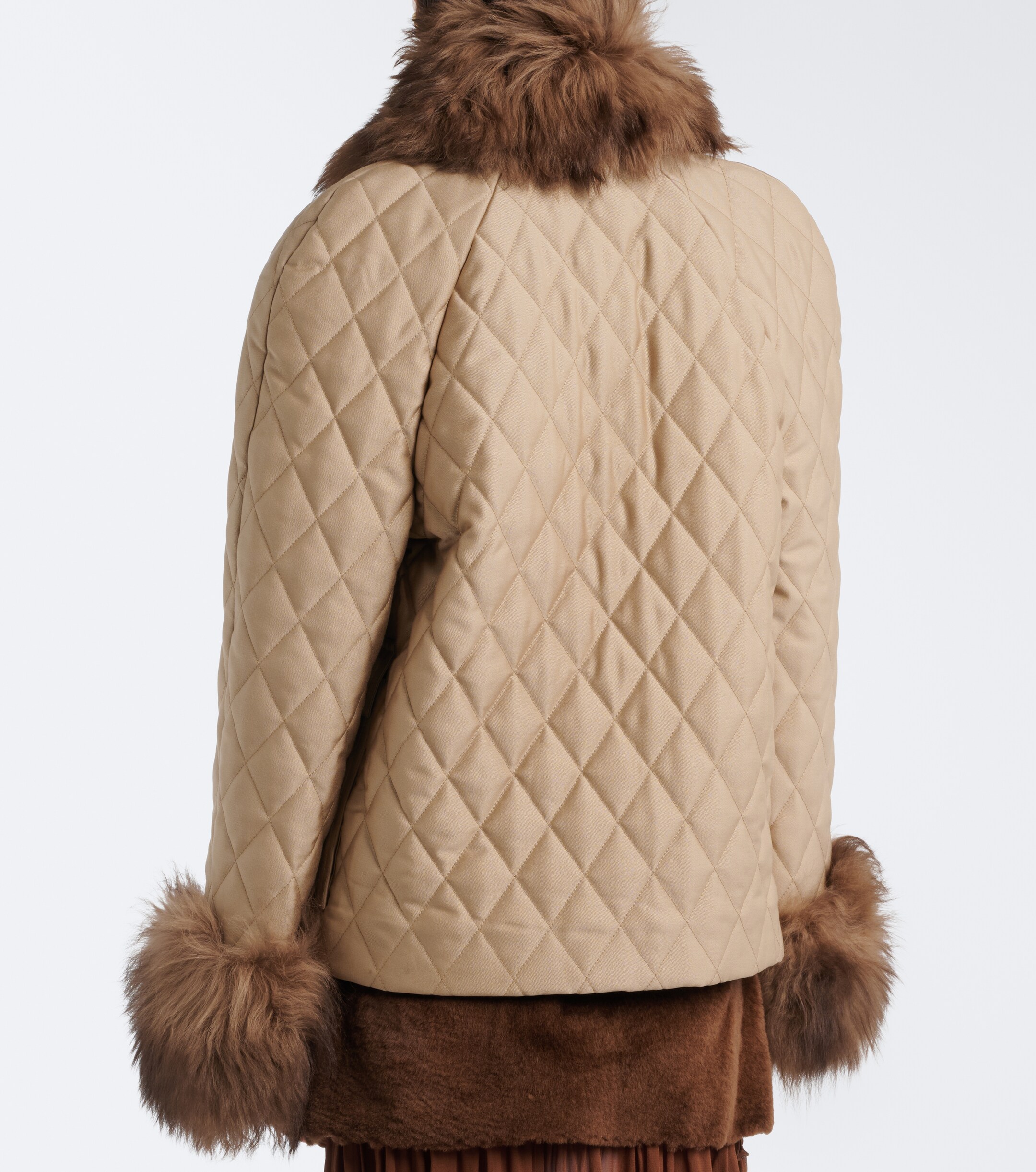 Jacques Wei Jacques Wei Quilted shearling-trimmed coat