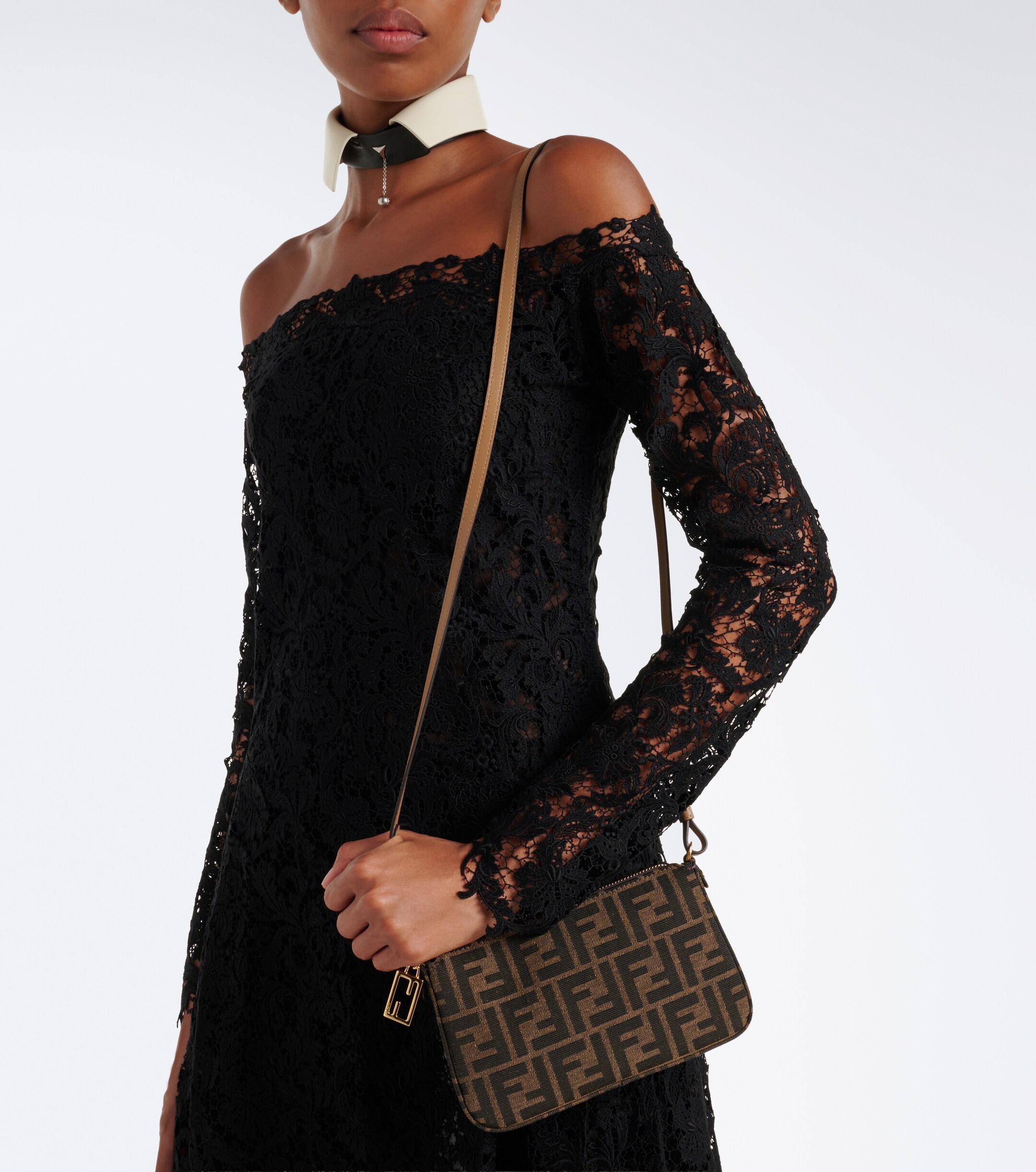 Fendi Fendi Tube FF Zucca pouch with strap