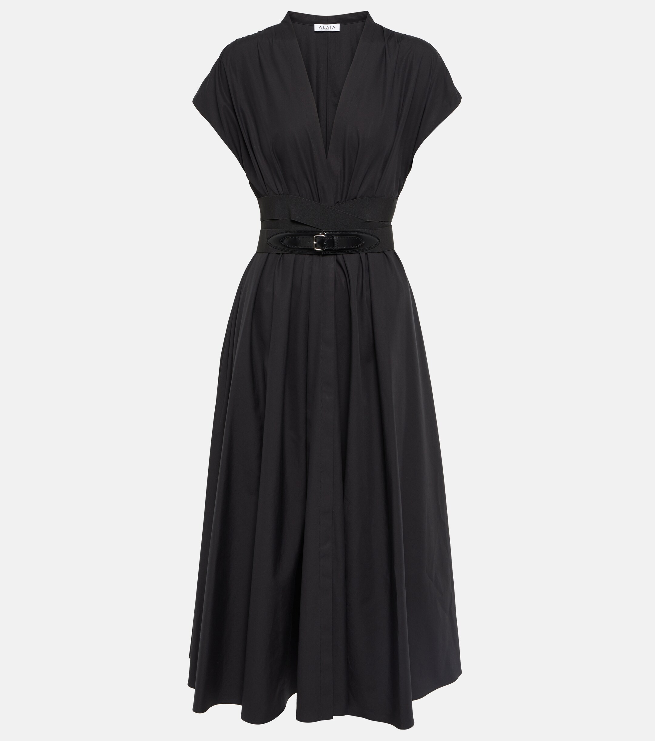 alaia vienne midi dress ALAA Vienne Midi Dress in Aubergine