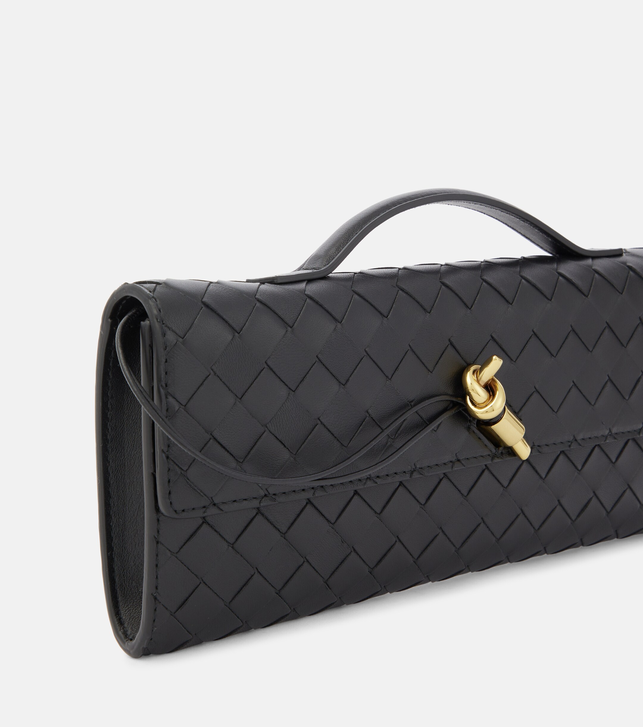 Bottega Veneta Andiamo Intrecciato leather clutch