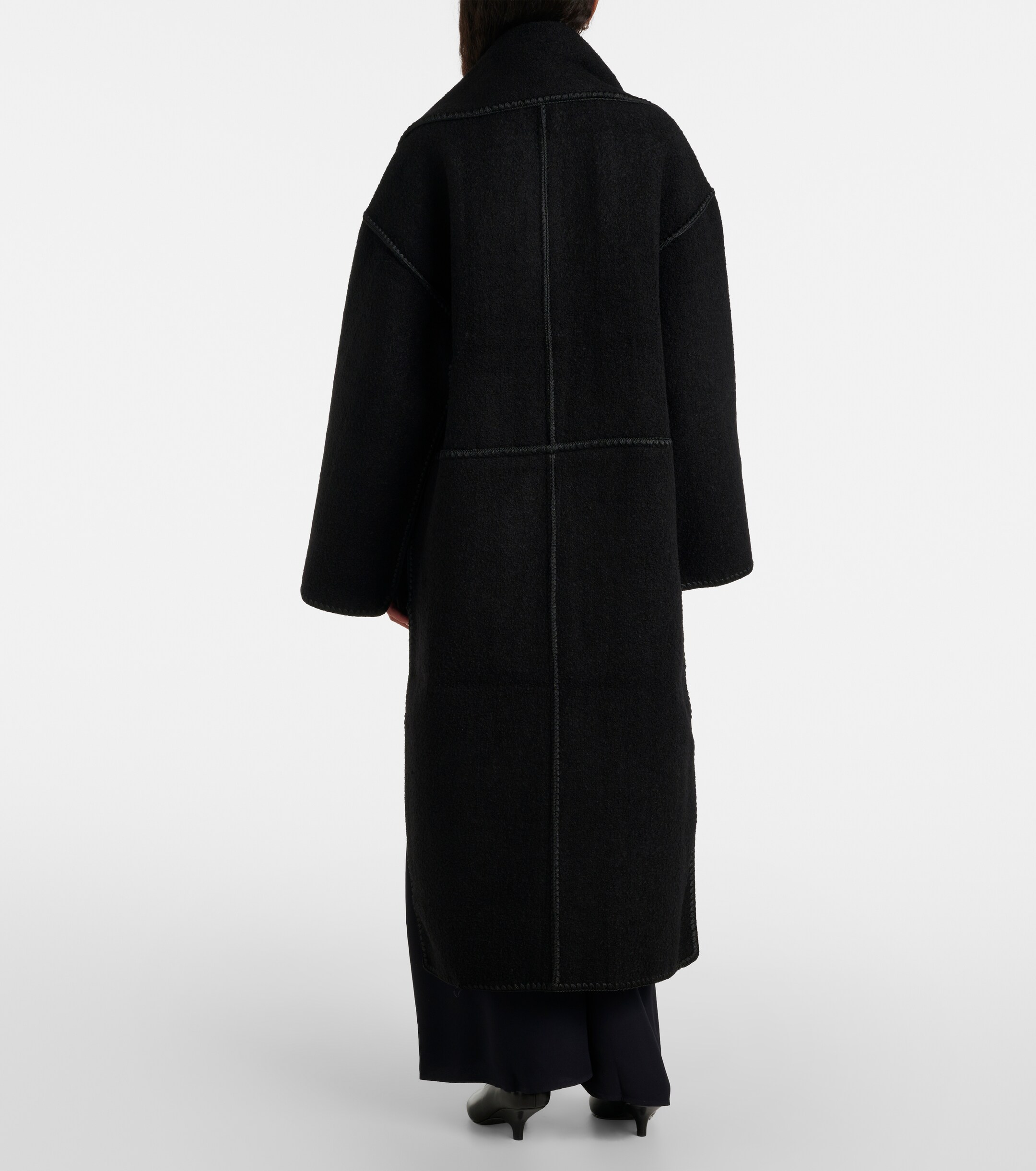 TOTEME Embroidered wool-blend scarf coat