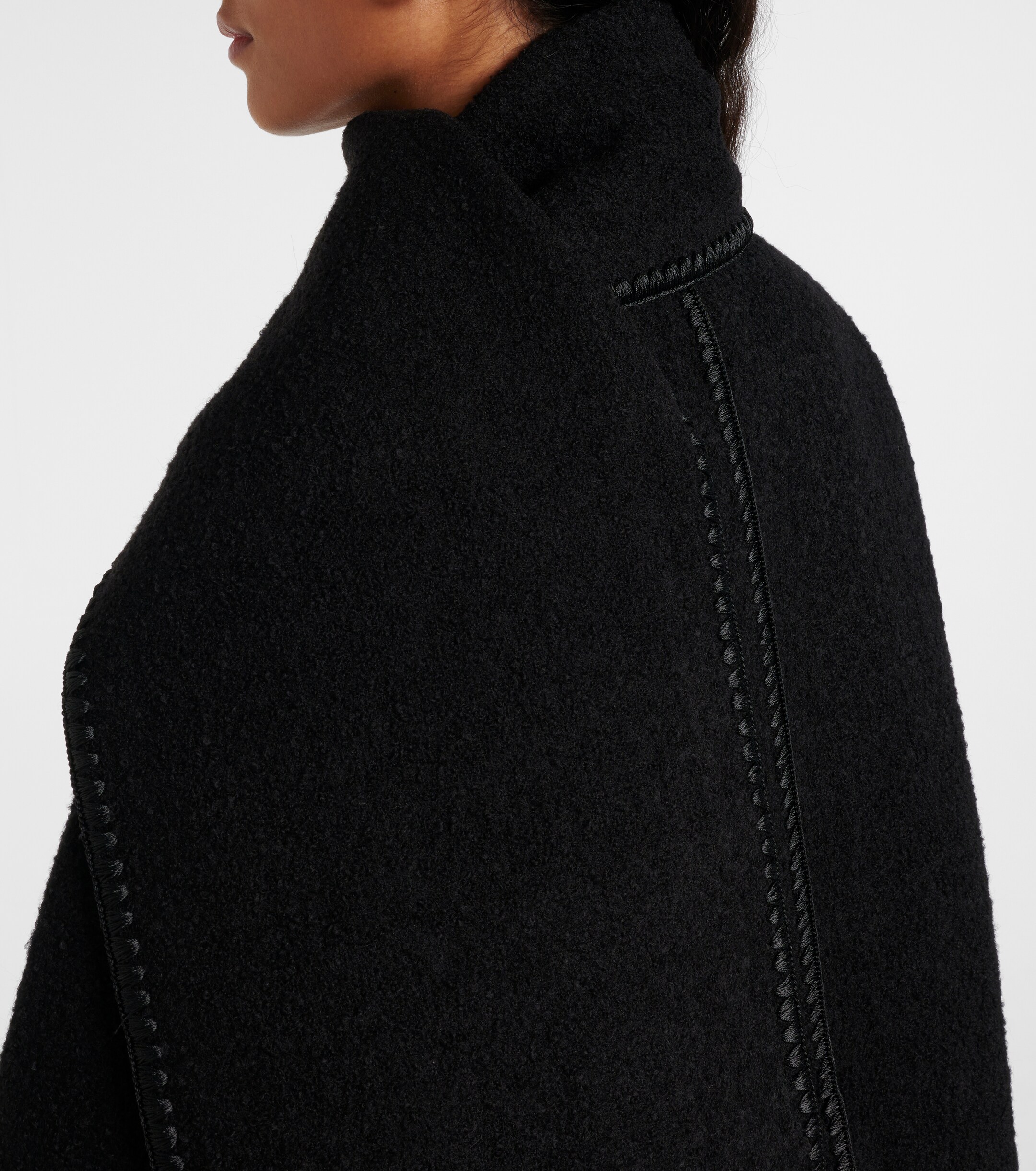 TOTEME Embroidered wool-blend scarf coat