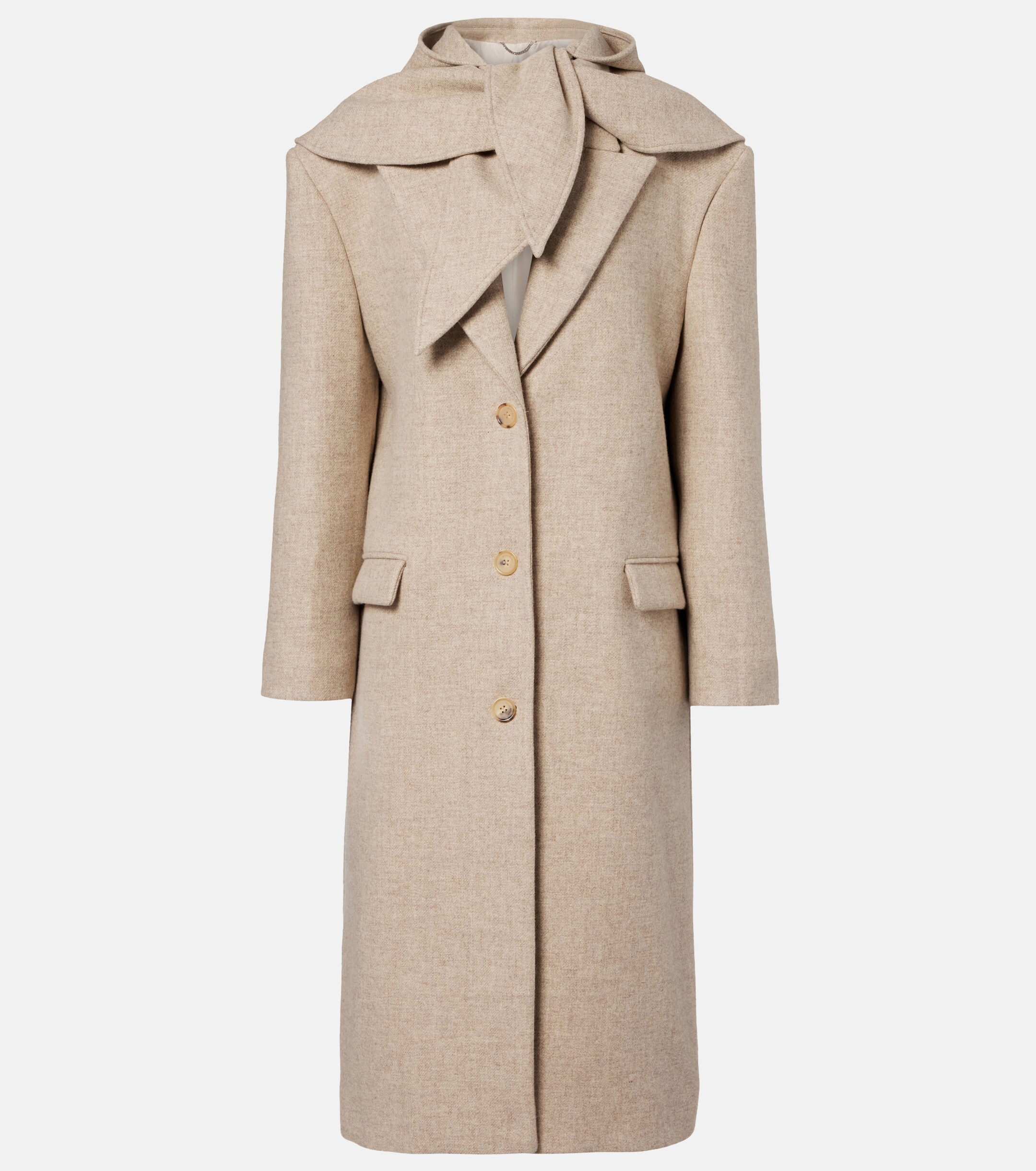 Magda Butrym Scarf-detail wool and silk coat