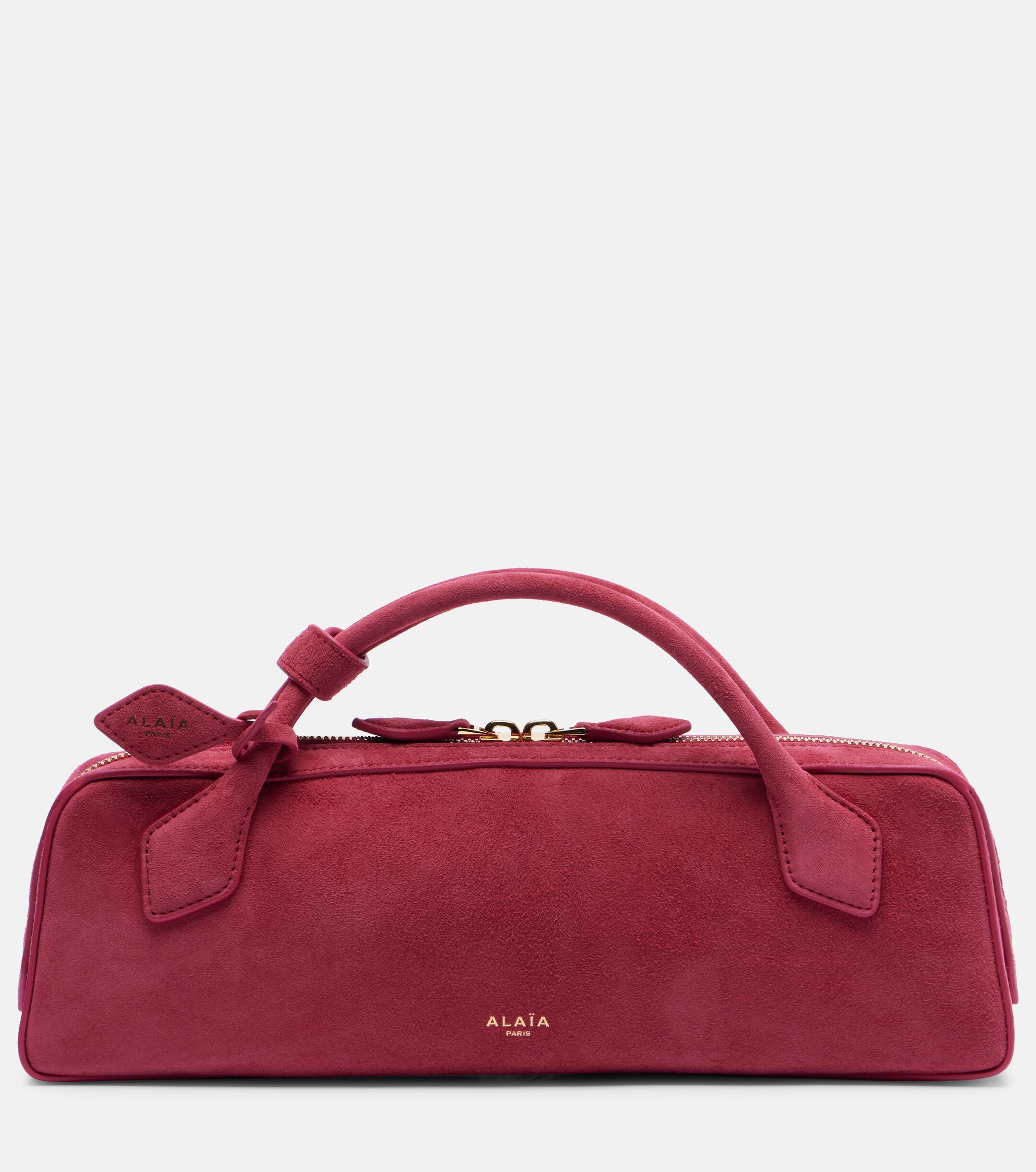 Alaïa Le Teckel Small suede clutch