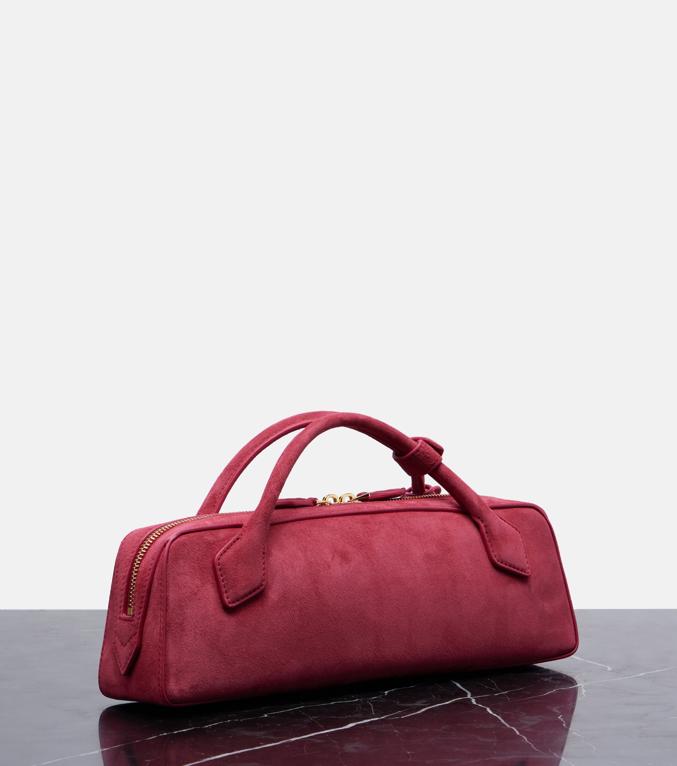 Alaïa Le Teckel Small suede clutch