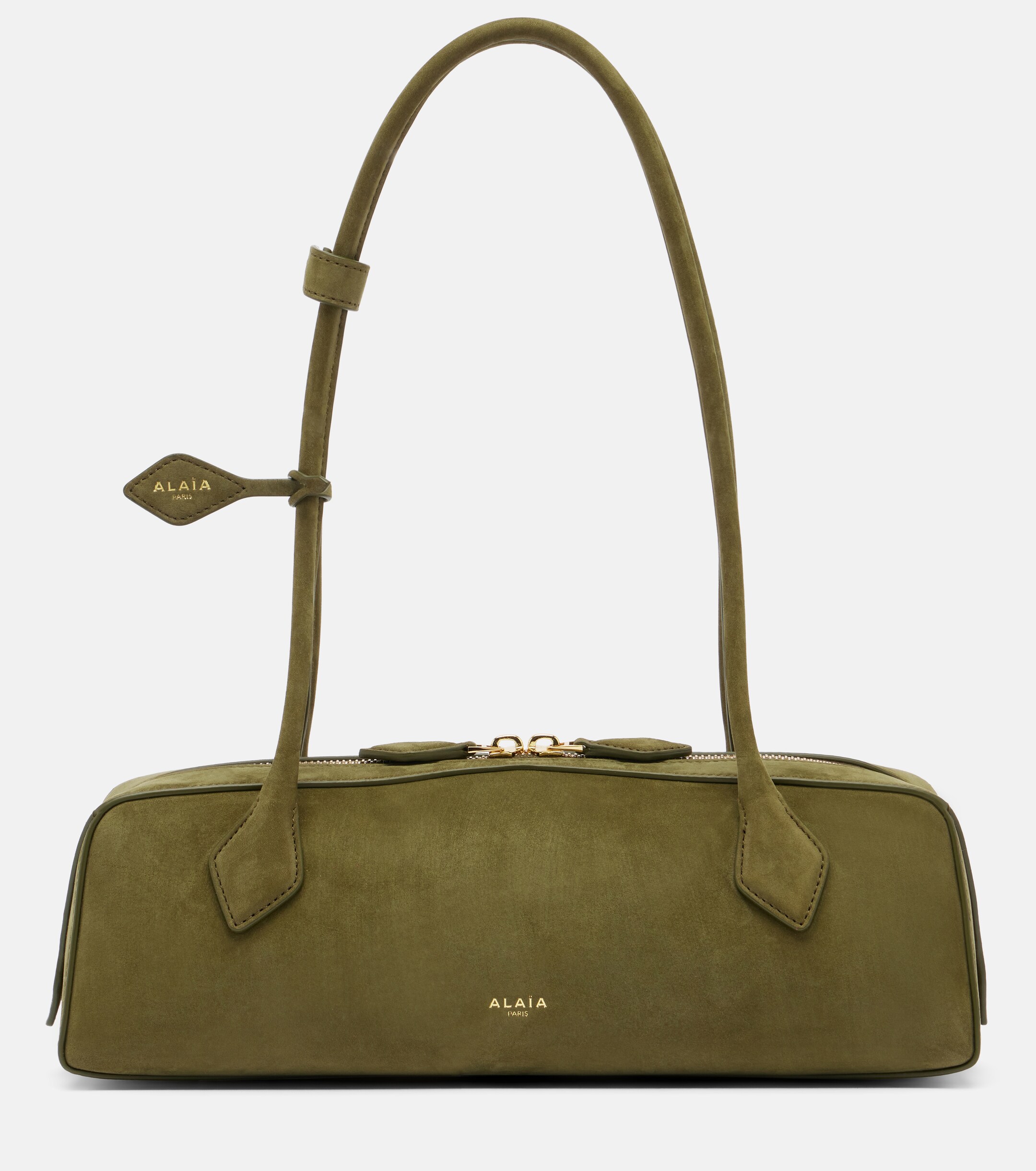 Alaïa Le Teckel Medium suede shoulder bag