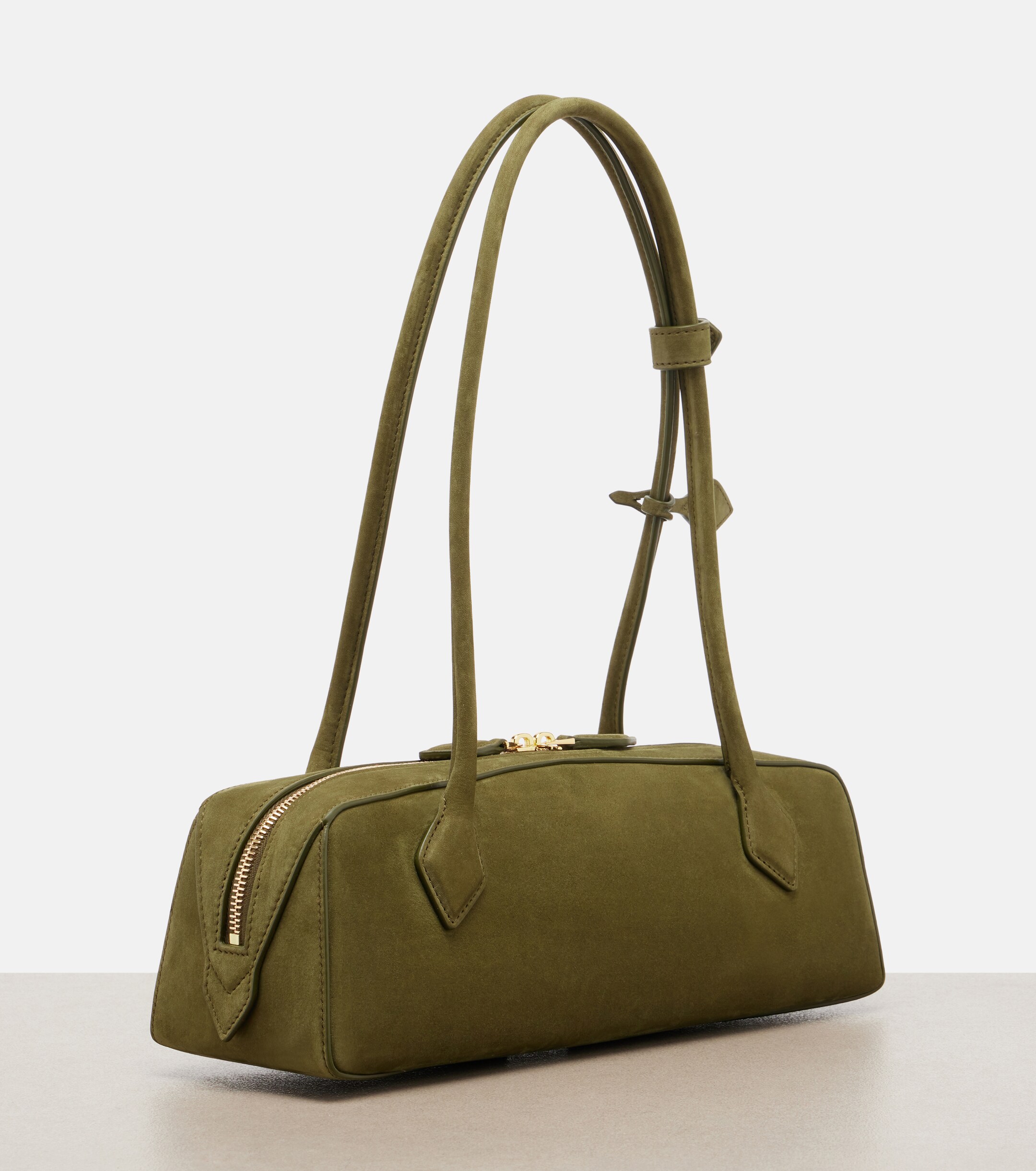 Alaïa Le Teckel Medium suede shoulder bag