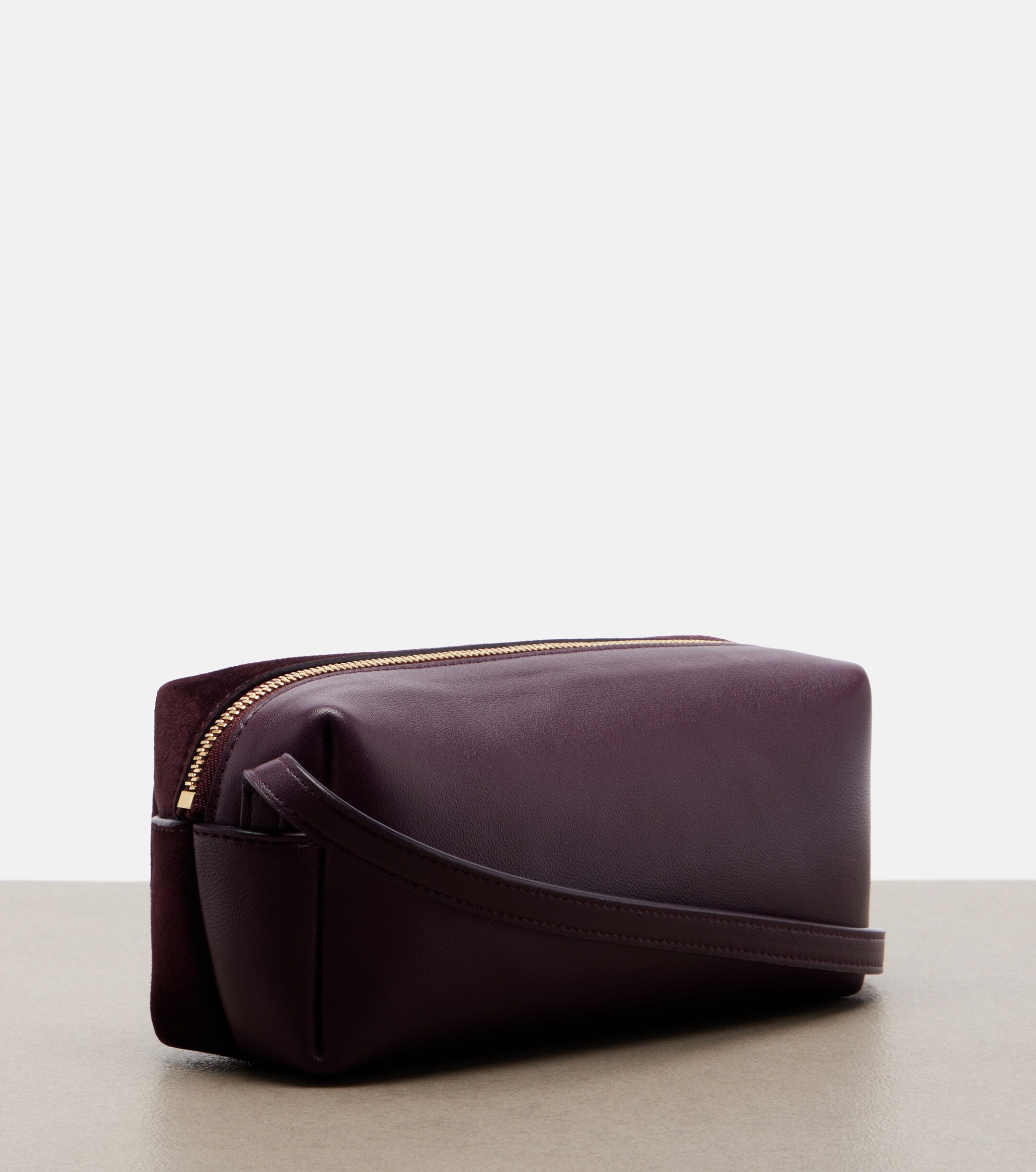 KHAITE Kye suede and leather shoulder bag