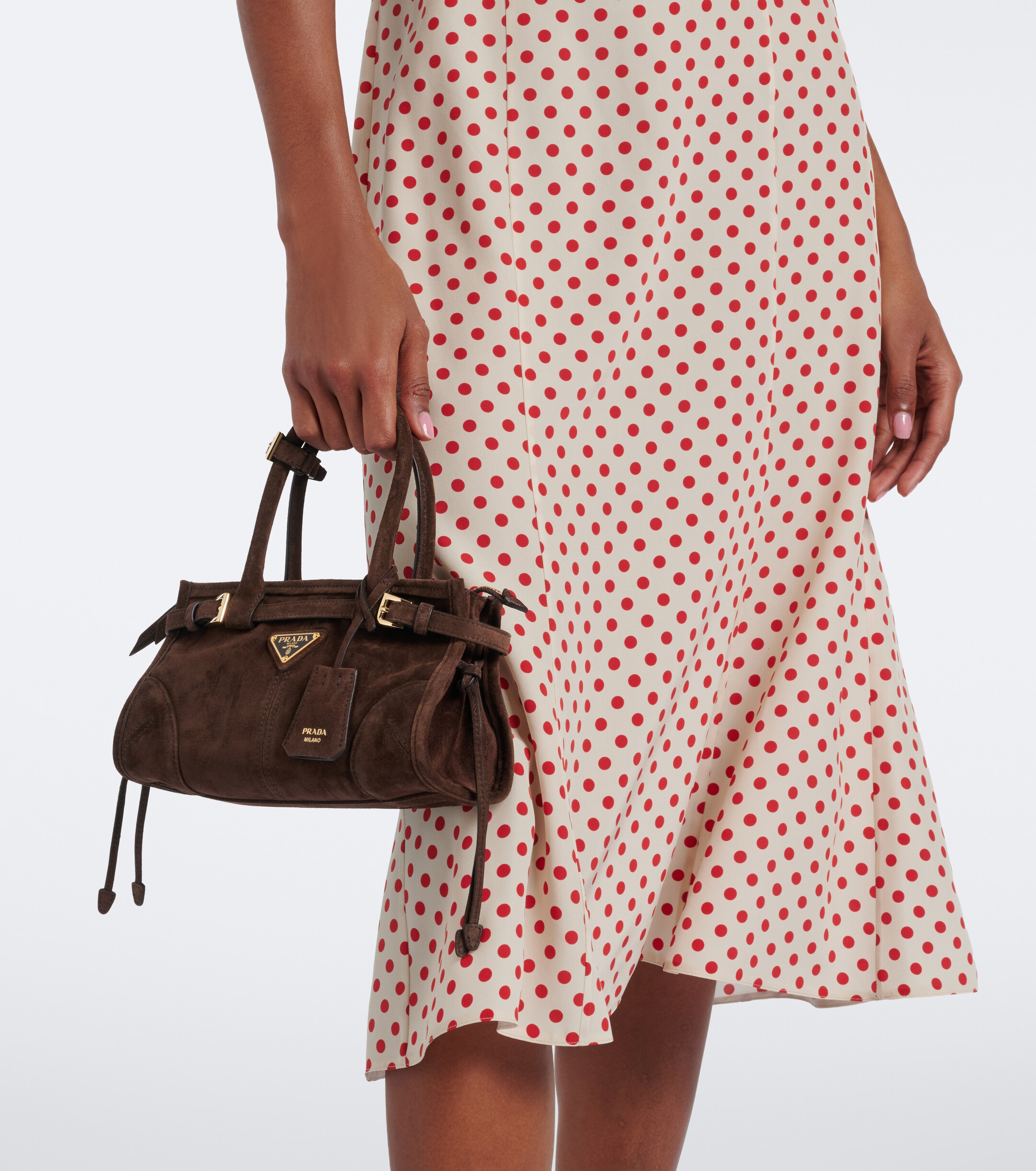 Prada Prada Bonnie Mini suede tote bag