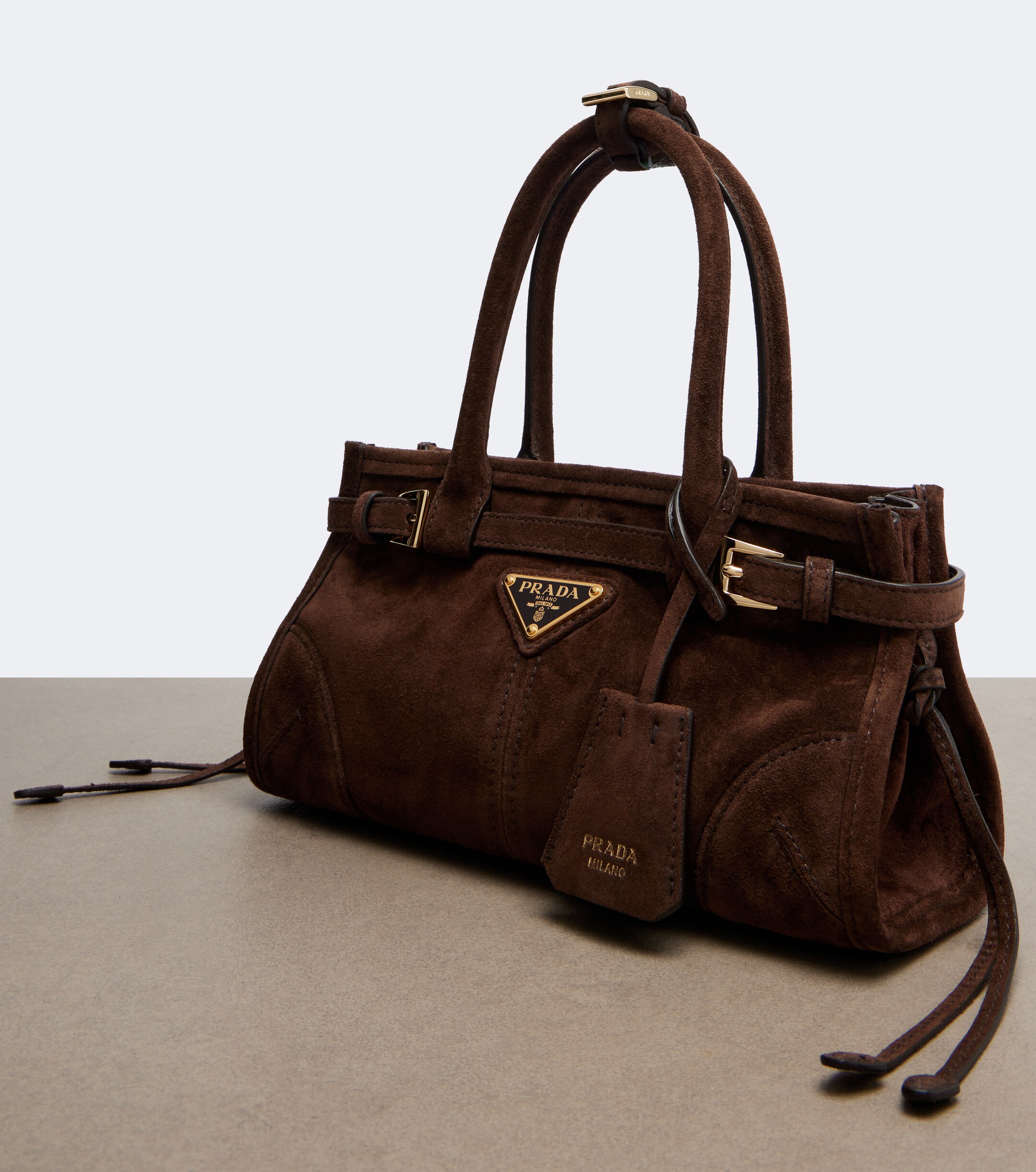 Prada Prada Bonnie Mini suede tote bag