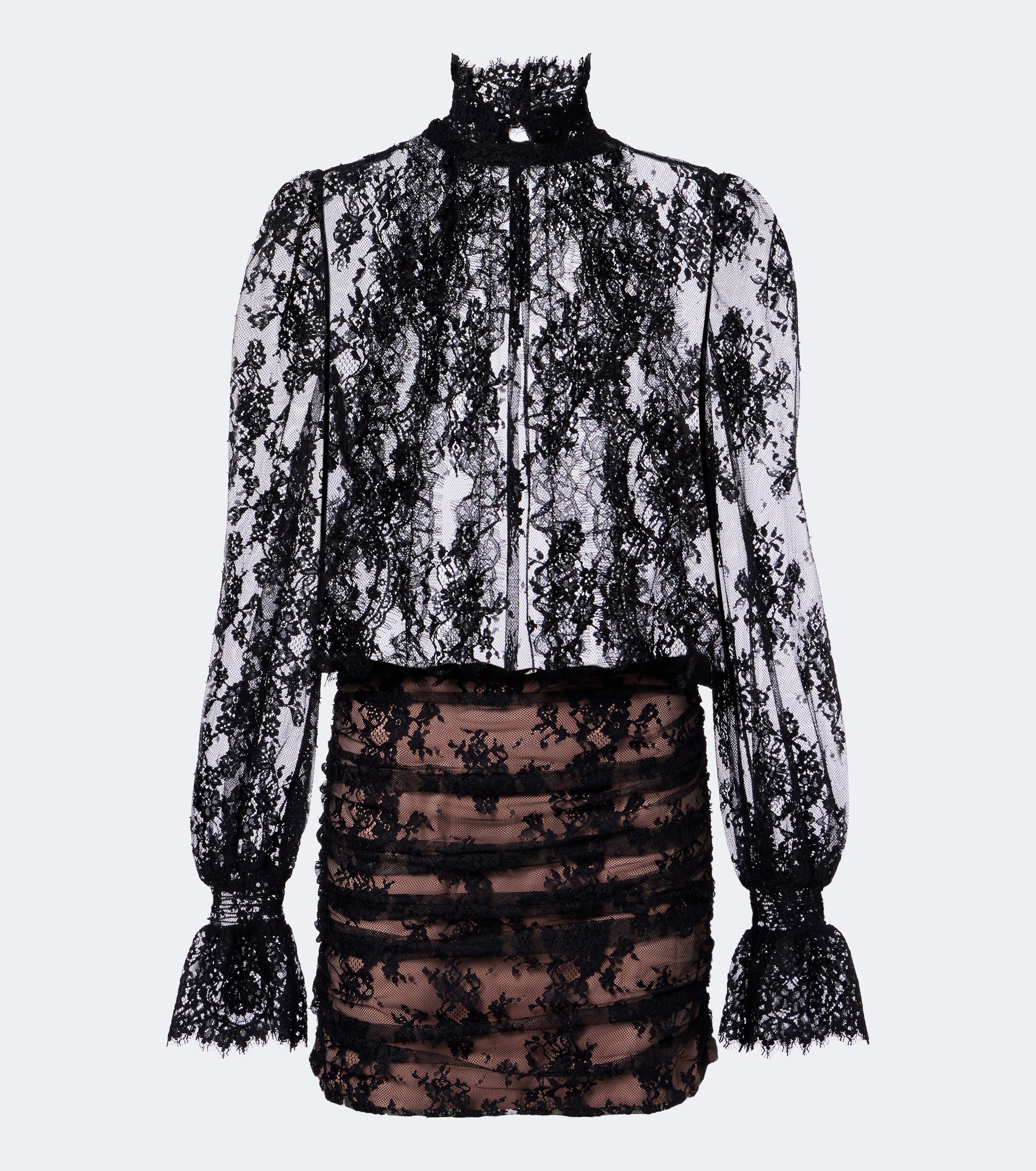 Retrofête Retrofête Ysolde sheer lace minidress