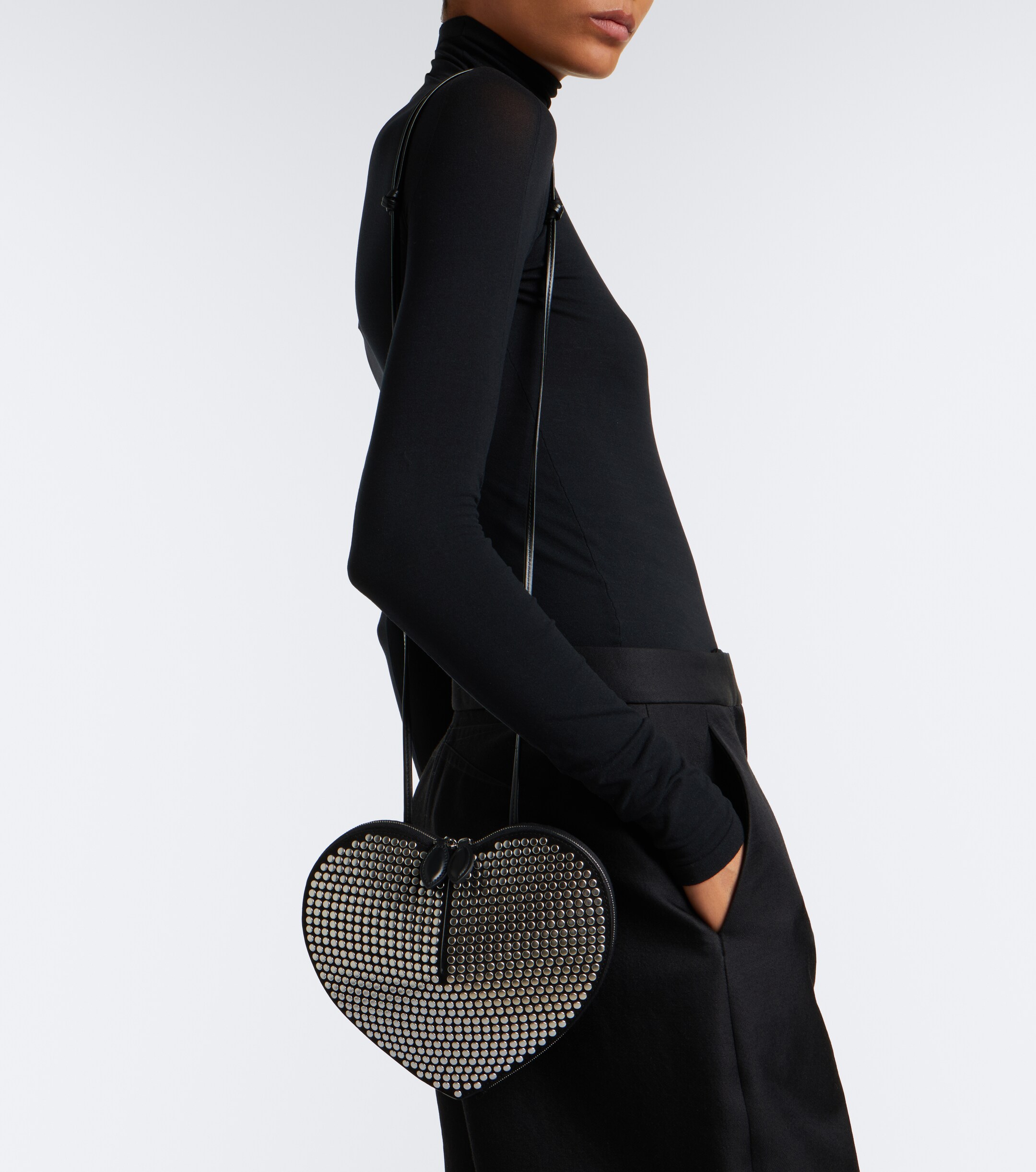 Alaïa Le Cœur studded leather shoulder bag