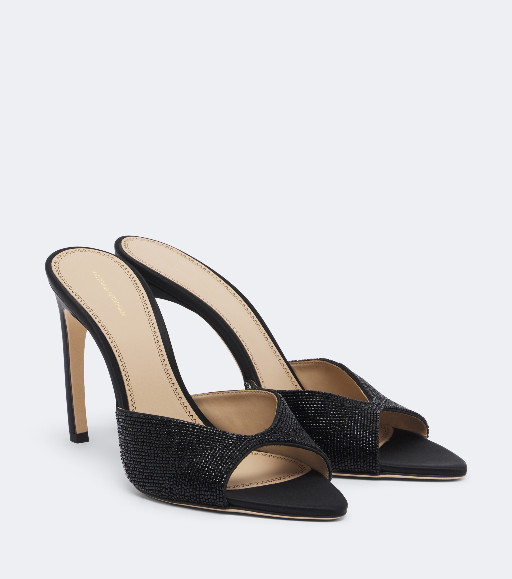 Victoria Beckham Victoria Beckham Harlow beaded satin mules