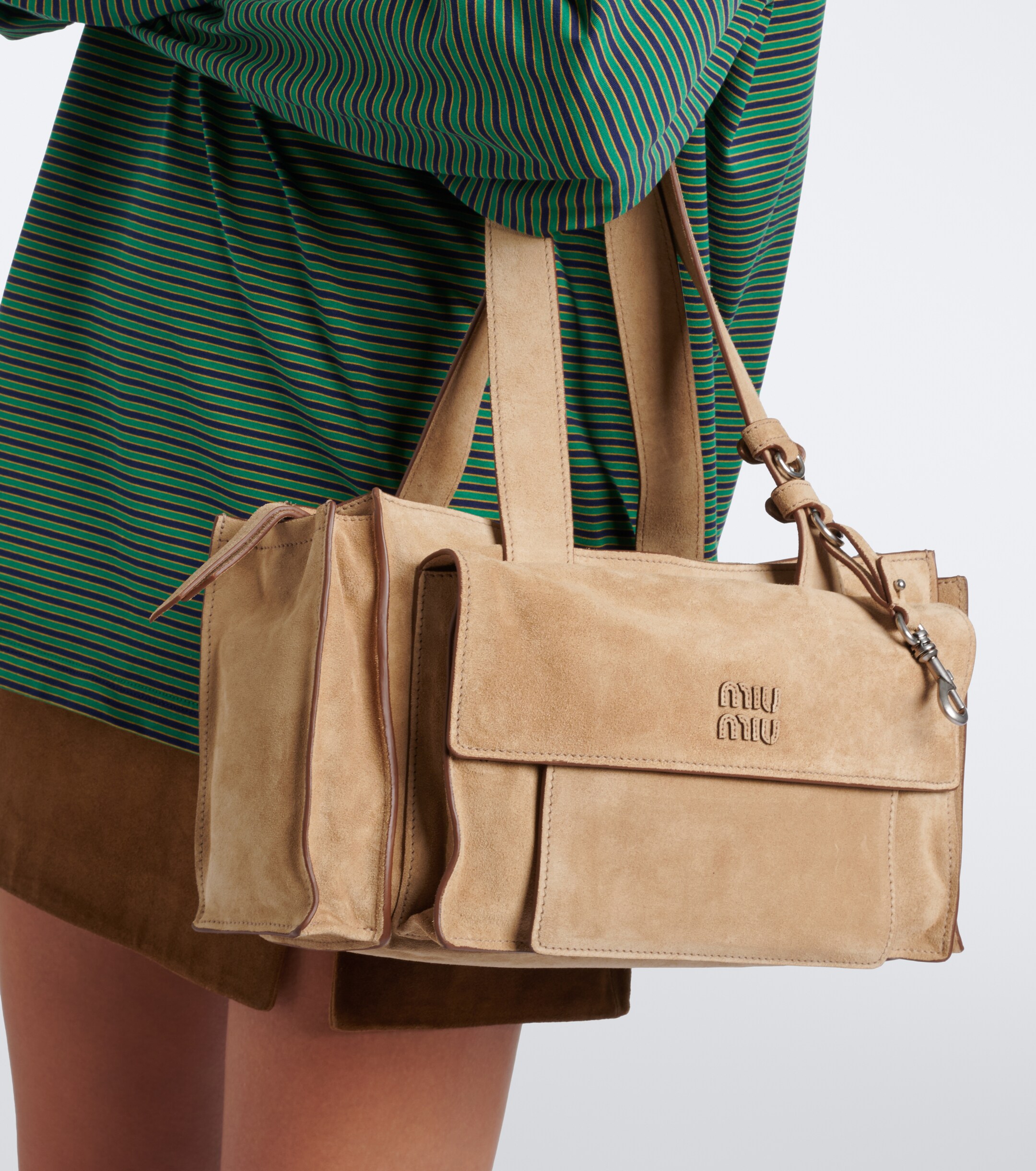 Miu Miu Utilitaire suede shoulder bag