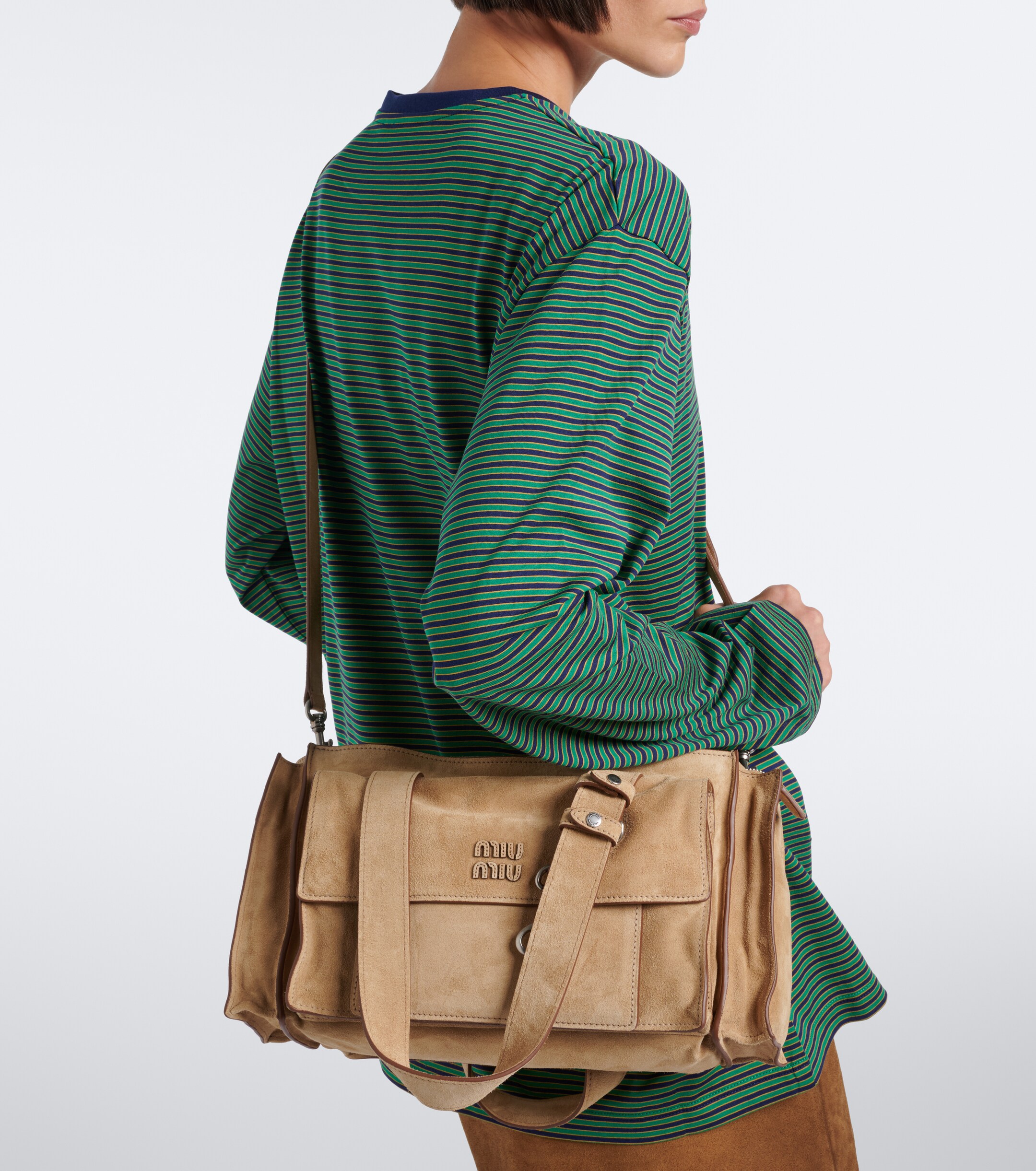 Miu Miu Utilitaire suede shoulder bag