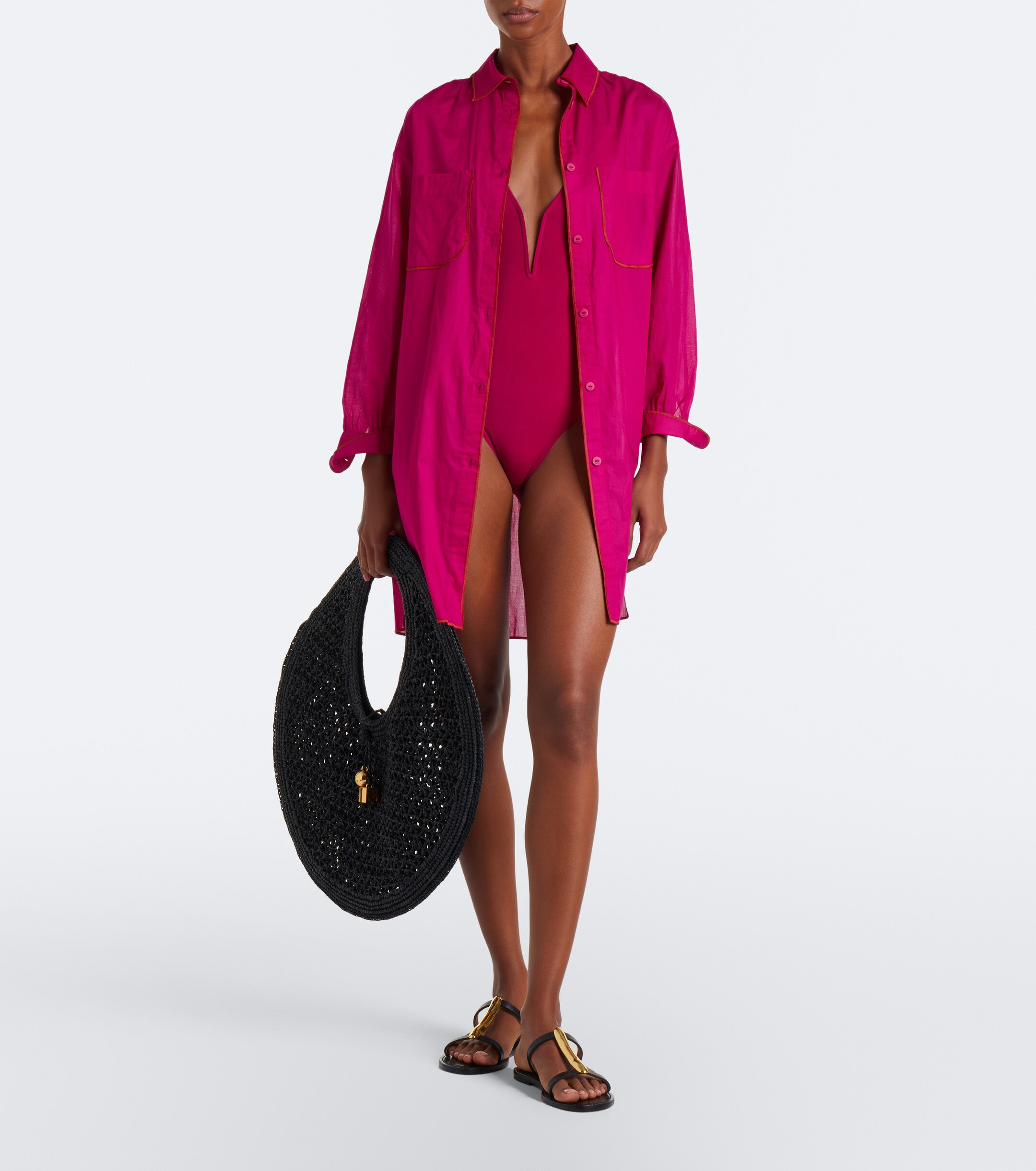 Eres Eres Phare cotton voile shirt dress